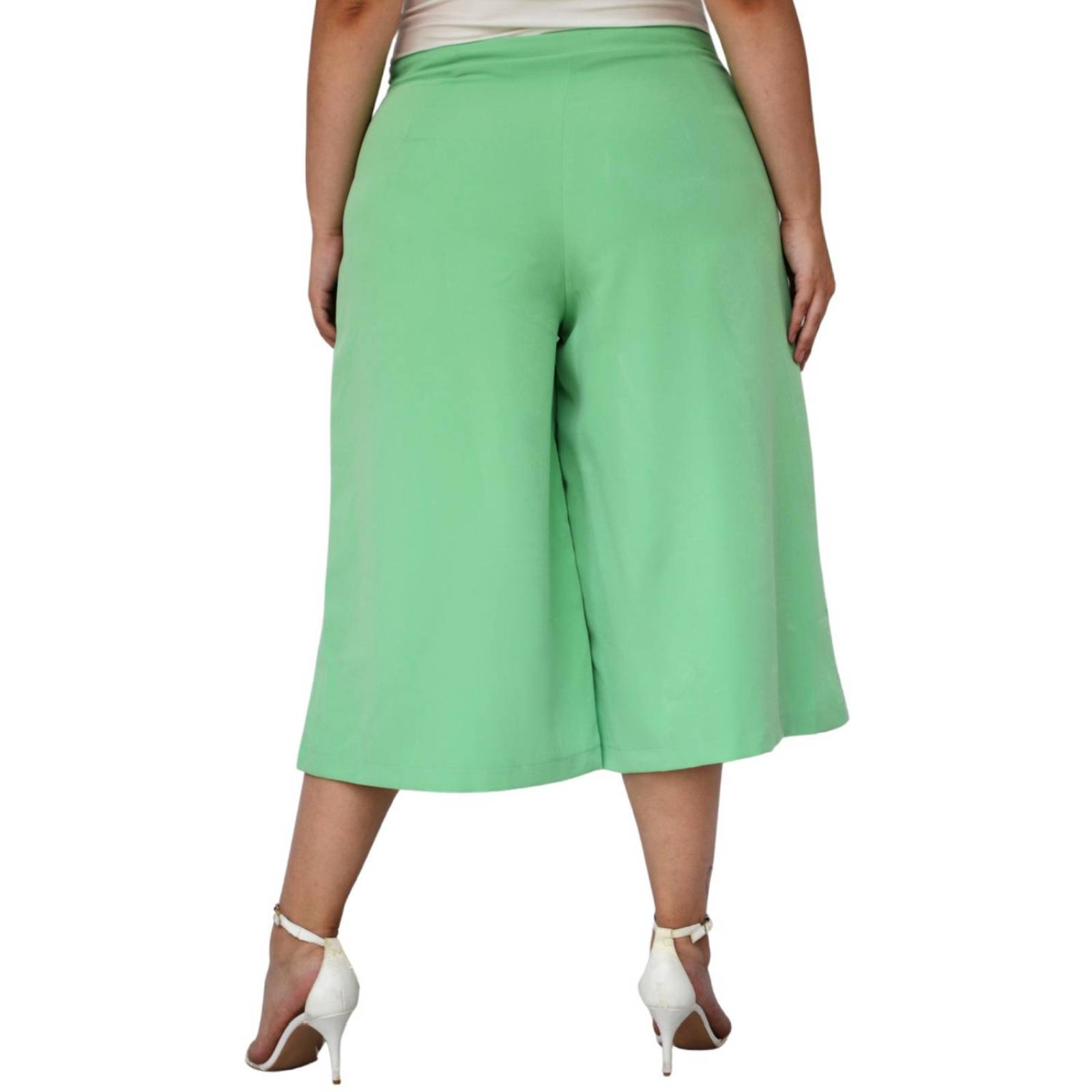 Capri de pierna ancha (talla extra), modelo 7172 (Verde) 