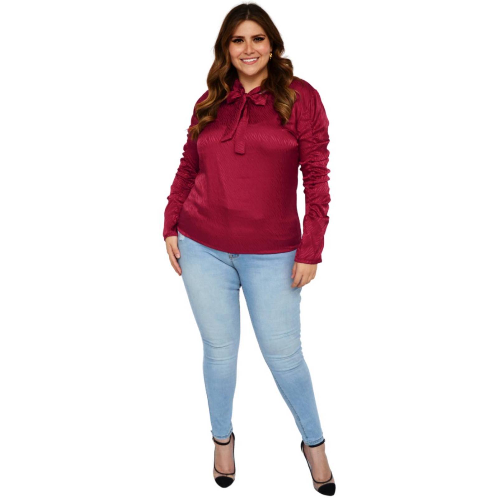 Blusa formal Roman Fashion/Tallas Extras, 1803 (Vino)
