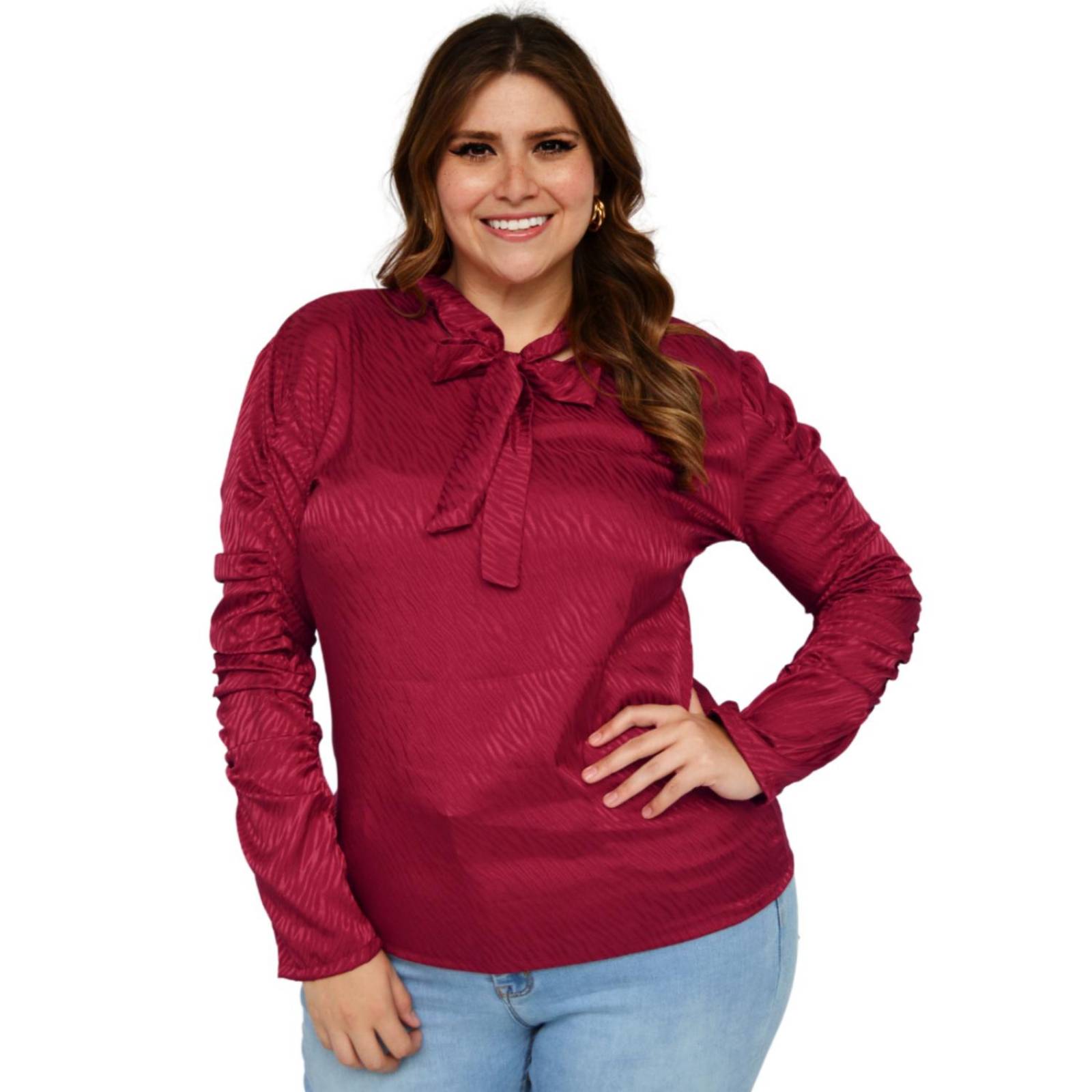 Blusa formal Roman Fashion/Tallas Extras, 1803 (Vino)