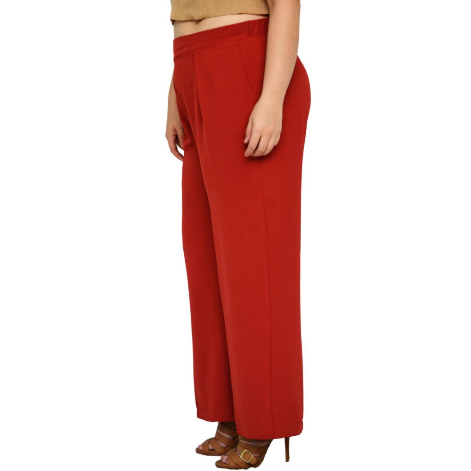 Pantalón pierna amplia Roman Fashion/Tallas Extras, 1982 (Ladrillo) 