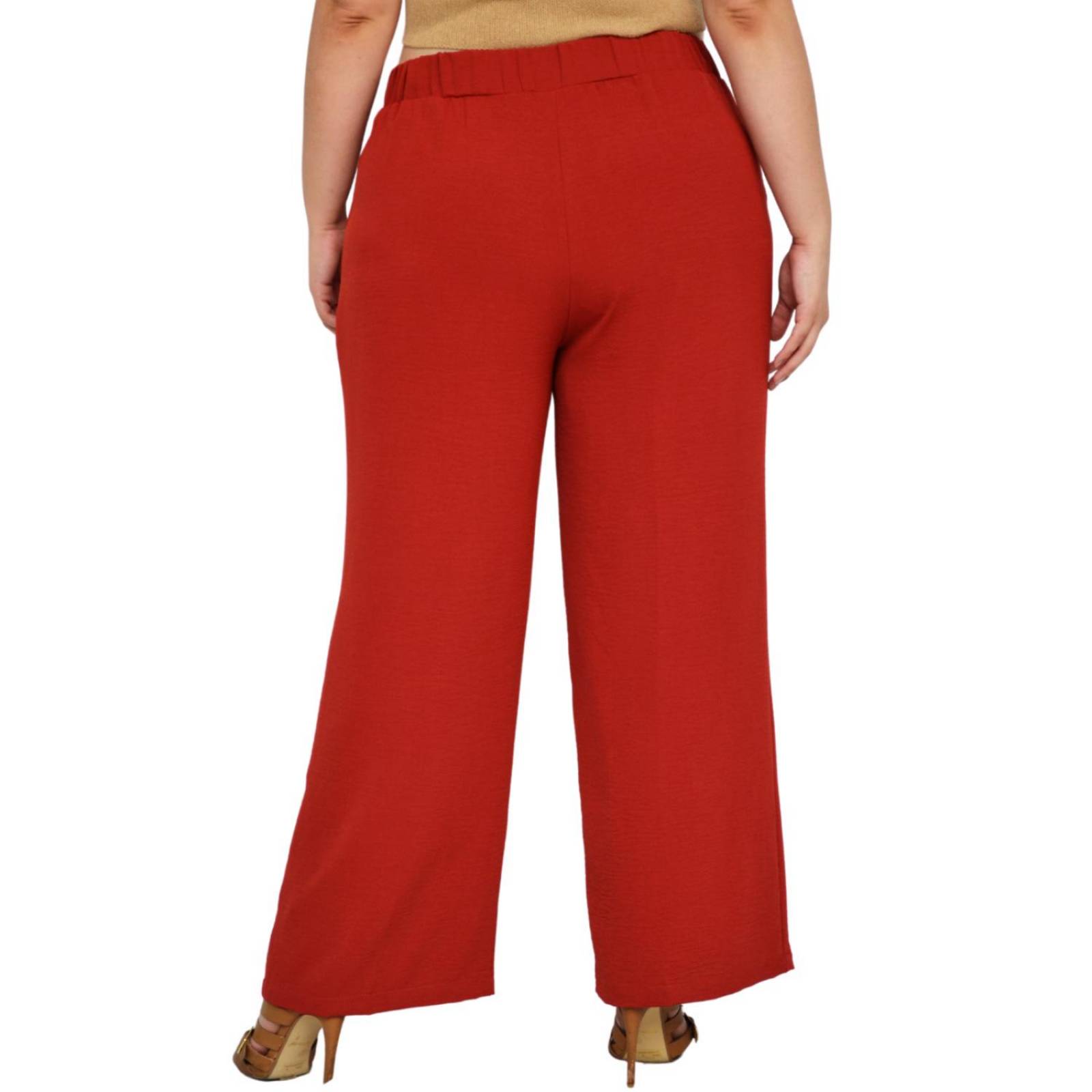 Pantalón pierna amplia Roman Fashion/Tallas Extras, 1982 (Ladrillo) 