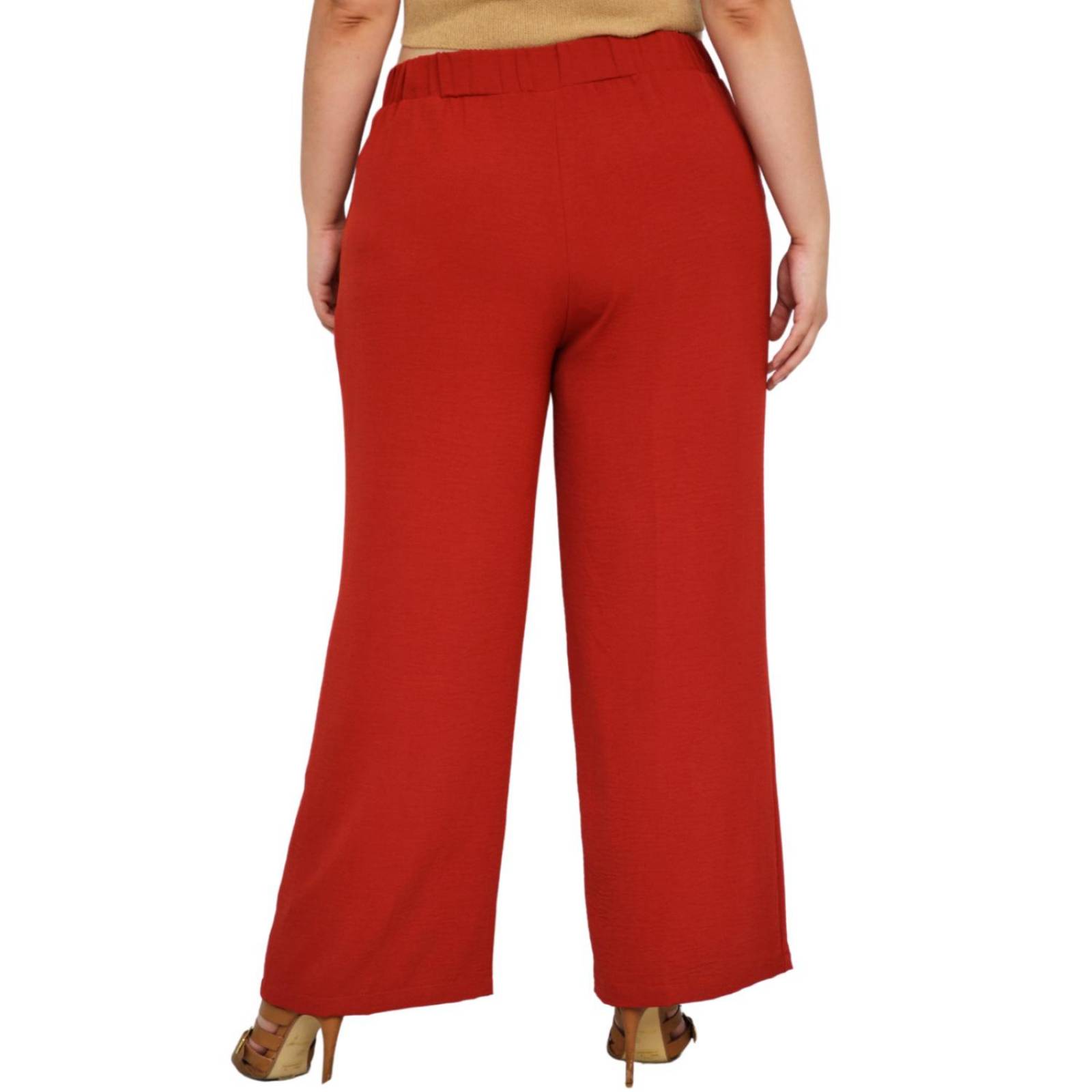 Pantalón pierna amplia Roman Fashion/Tallas Extras, 1982 (Ladrillo) 