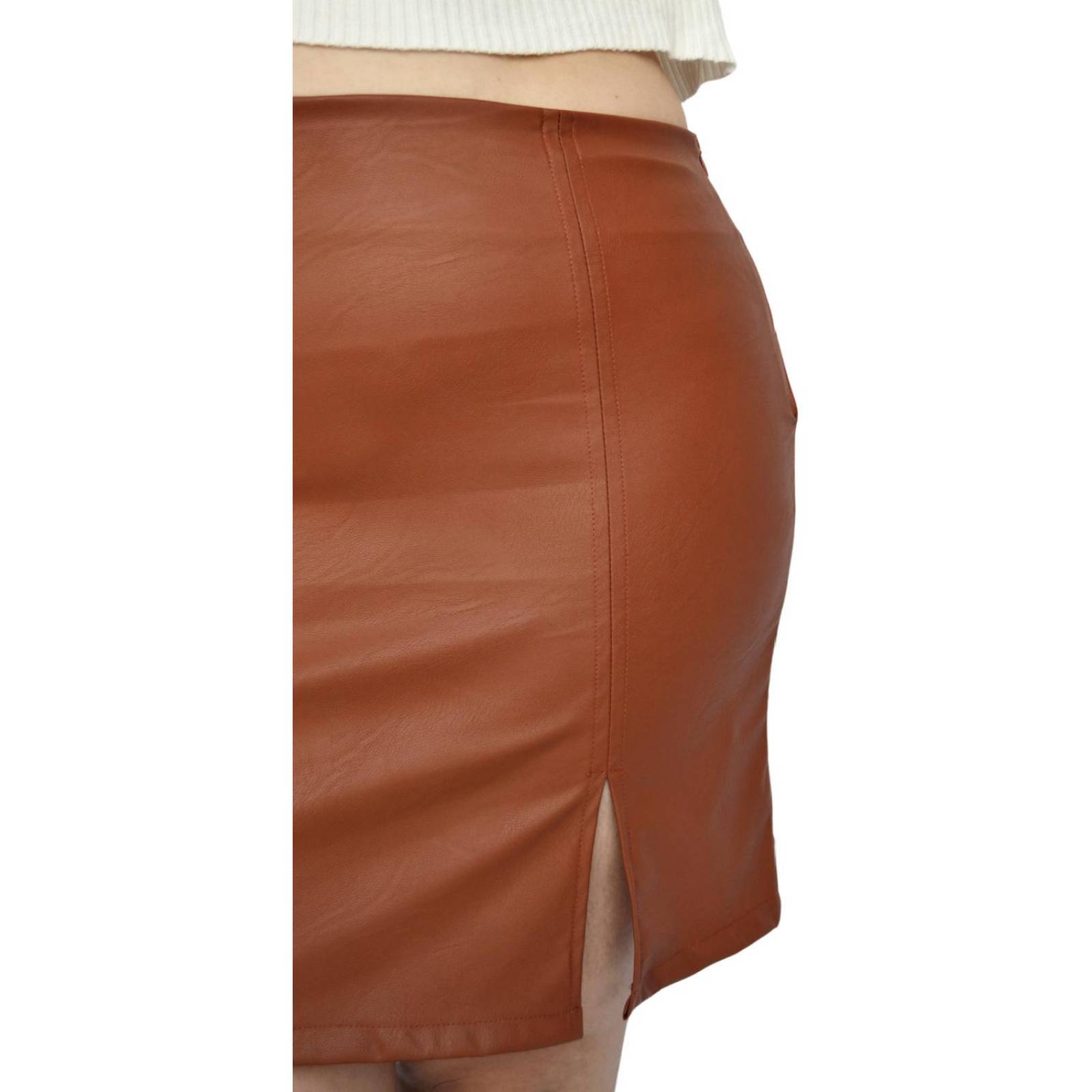 Falda corta de vinipiel Roman Fashion/Tallas Extras, 2114 (Camel) 