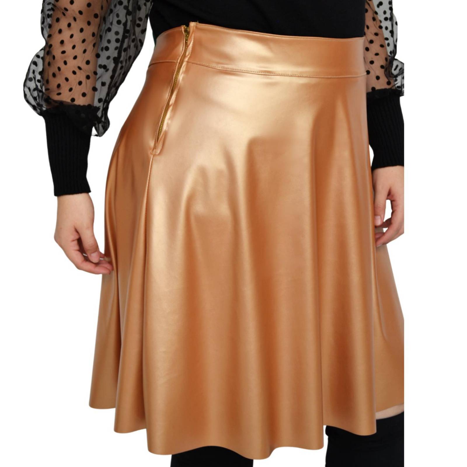 Falda talle alto Roman Fashion/Tallas Extras, 9508 (Dorado) 