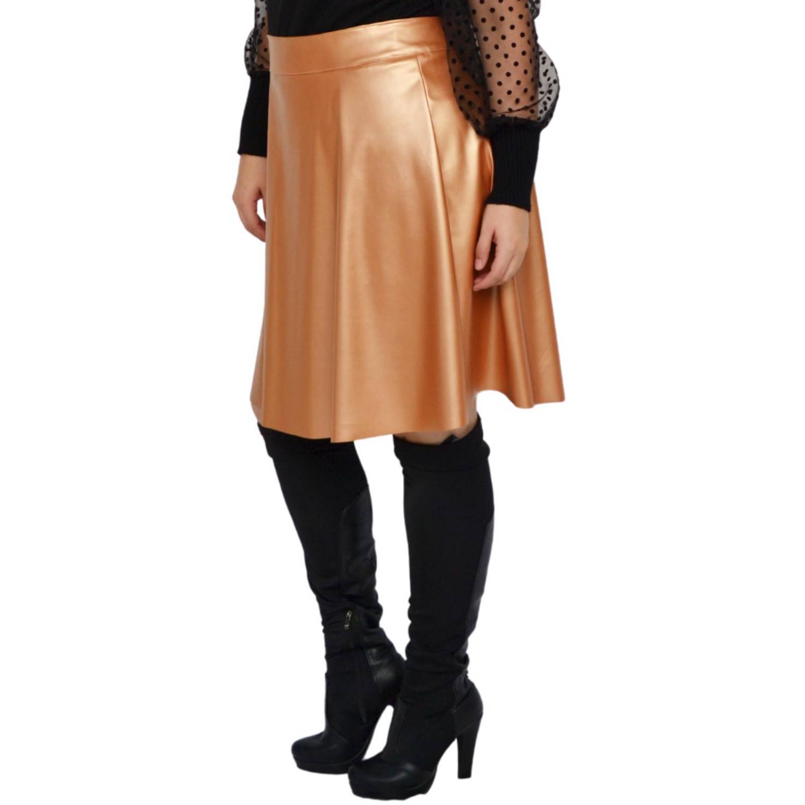 Falda talle alto Roman Fashion/Tallas Extras, 9508 (Dorado) 