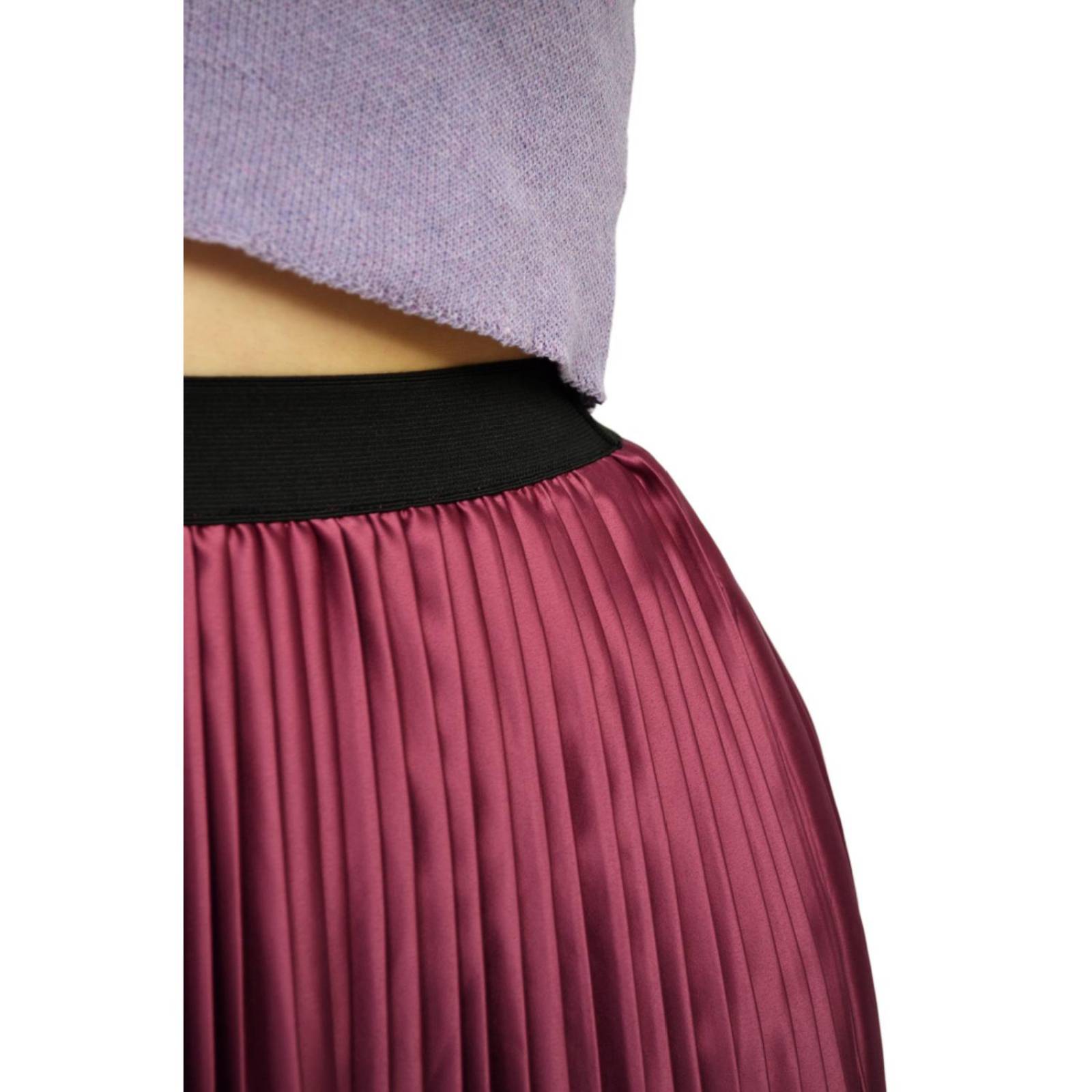 Falda plisada de satín Roman Fashion/Tallas Extras, 2122 (Mulberry) 