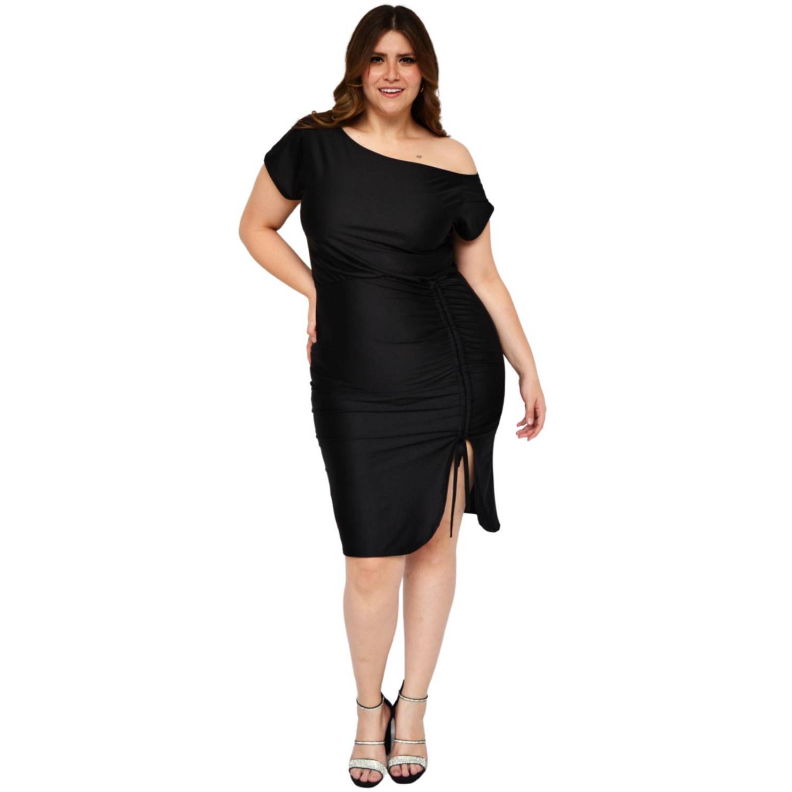Vestido escote barco Roman Fashion/Tallas Extras, 4299 (Negro) 