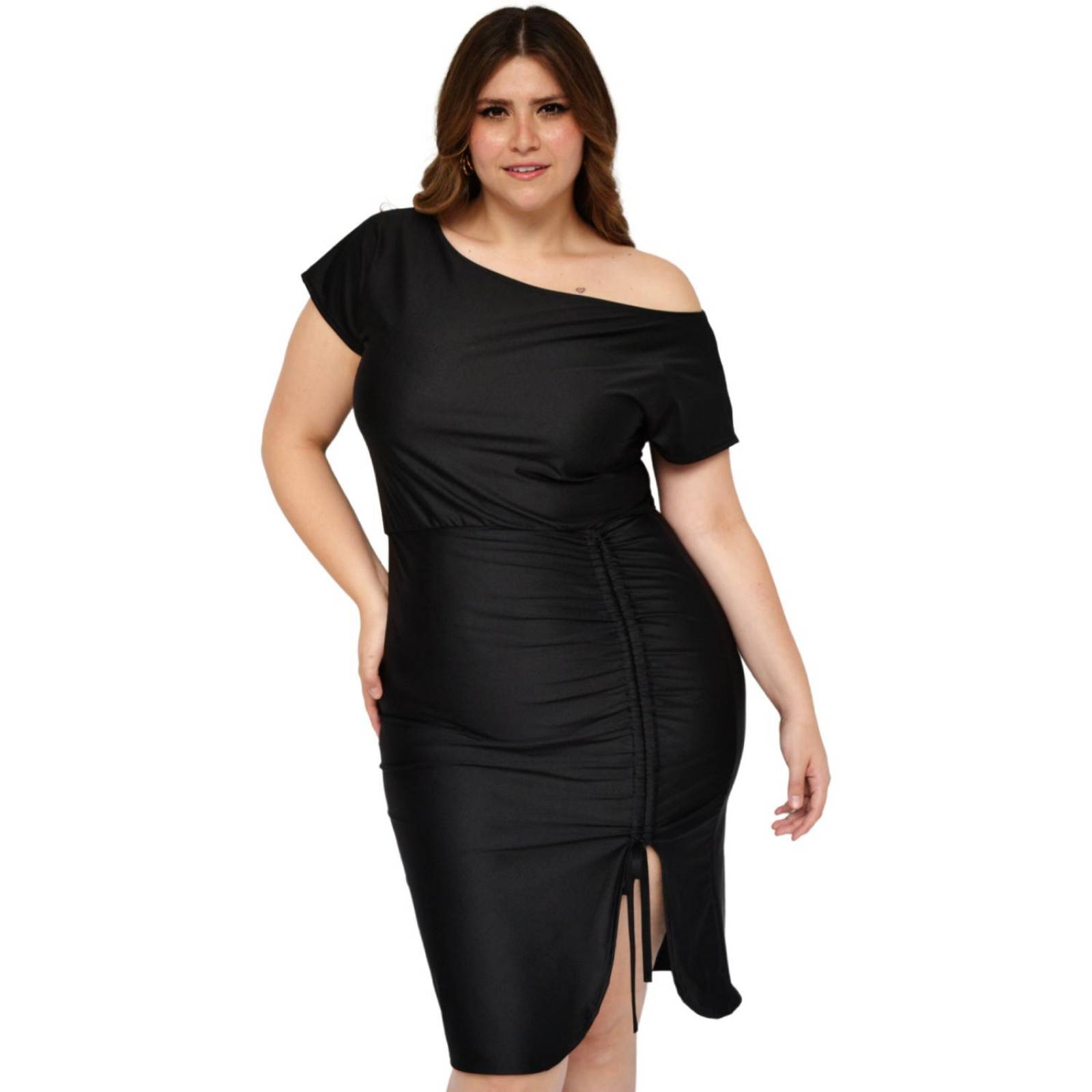 Vestido escote barco Roman Fashion/Tallas Extras, 4299 (Negro) 