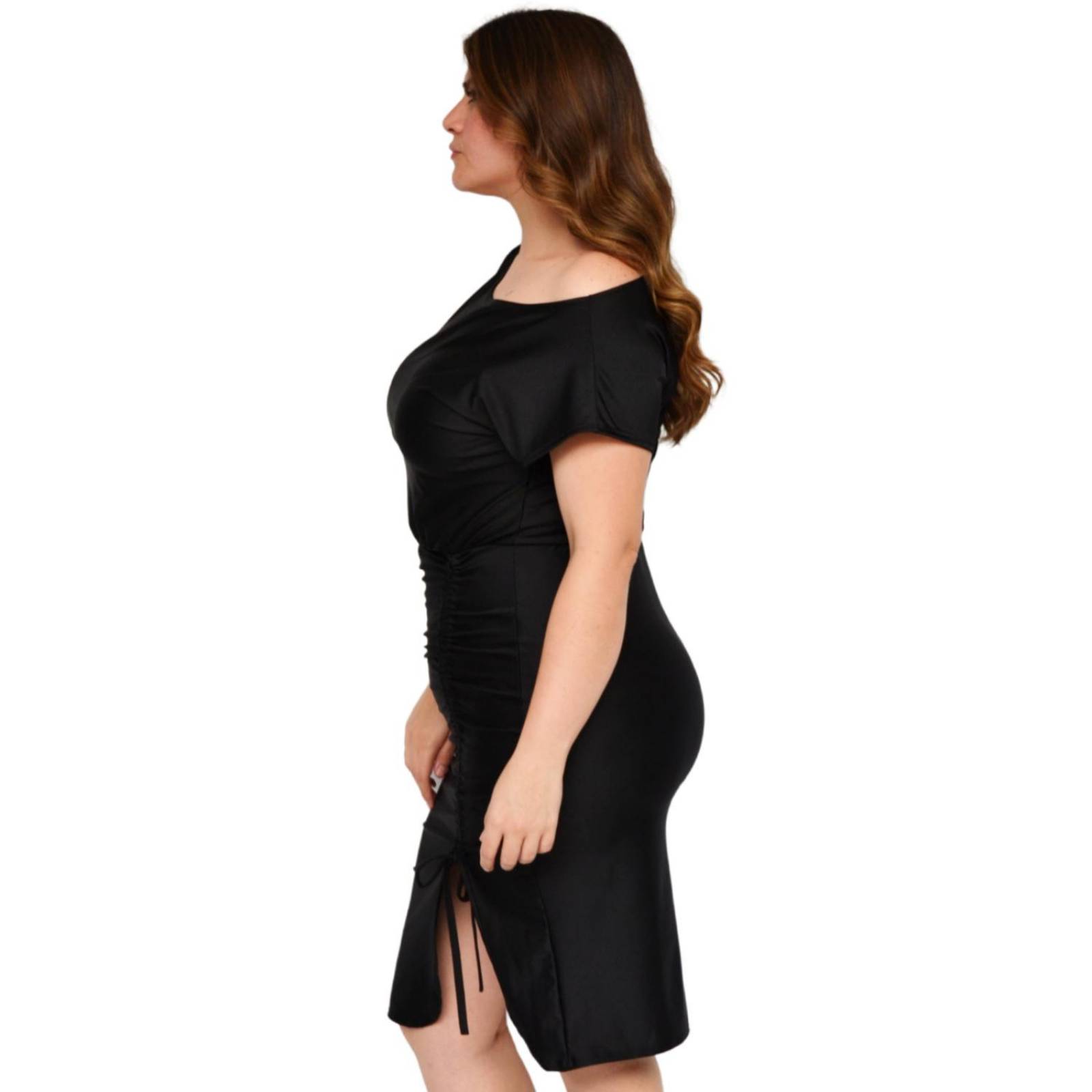 Vestido escote barco Roman Fashion/Tallas Extras, 4299 (Negro) 