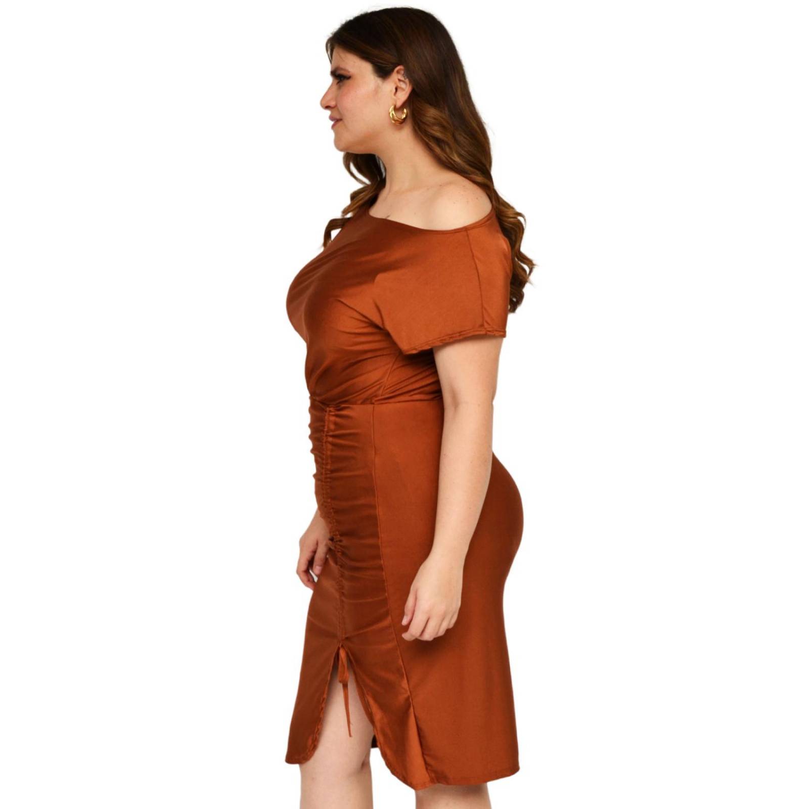 Vestido escote barco Roman Fashion/Tallas Extras, 4299 (Tabaco) 