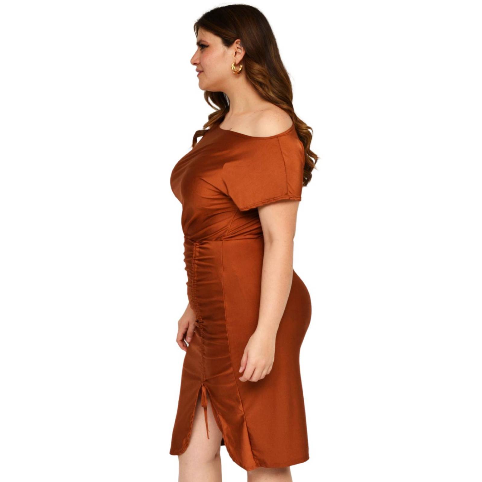 Vestido escote barco Roman Fashion/Tallas Extras, 4299 (Tabaco) 