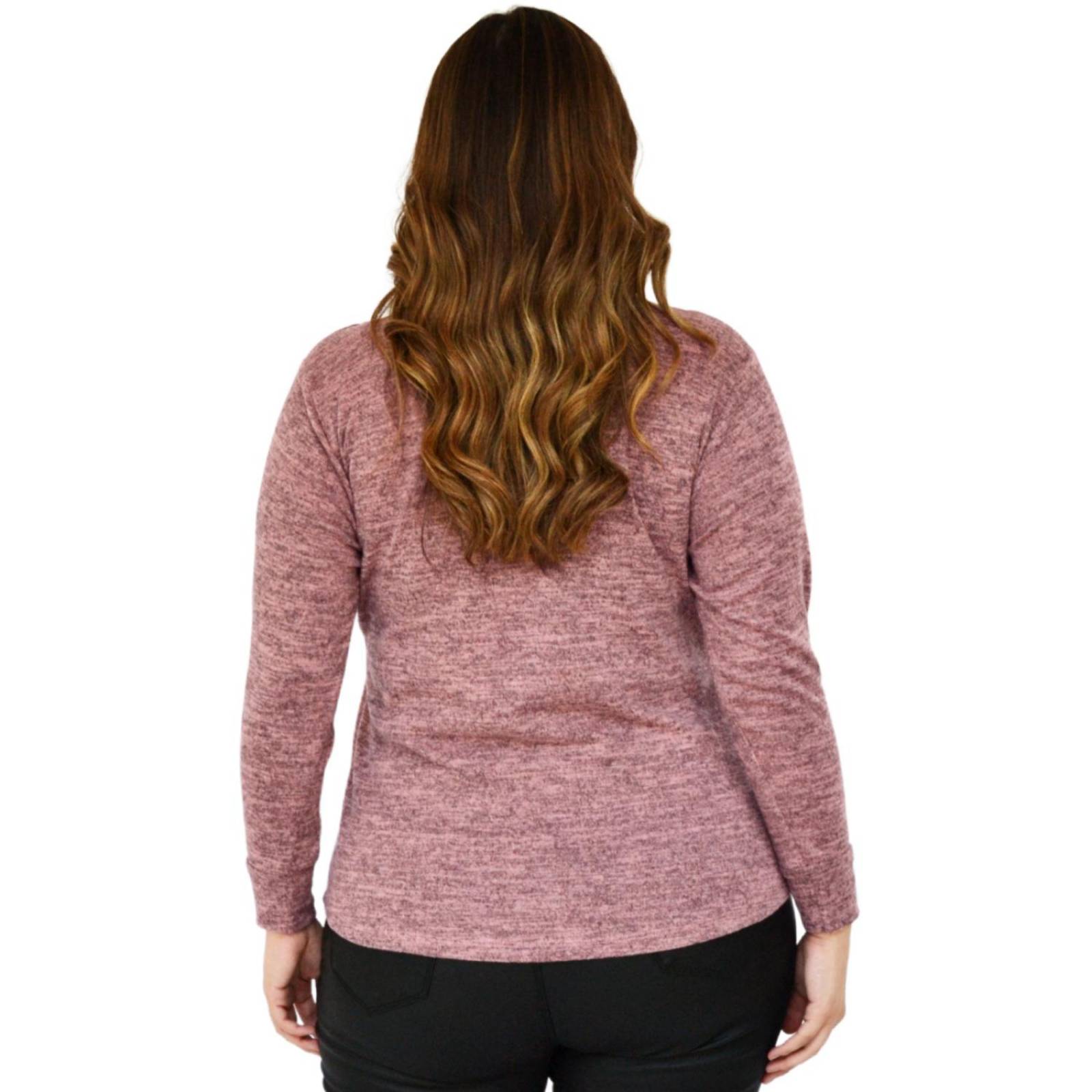 Blusa tejida con perlas Roman Fashion/Tallas Extras 1138 (Rosa) 