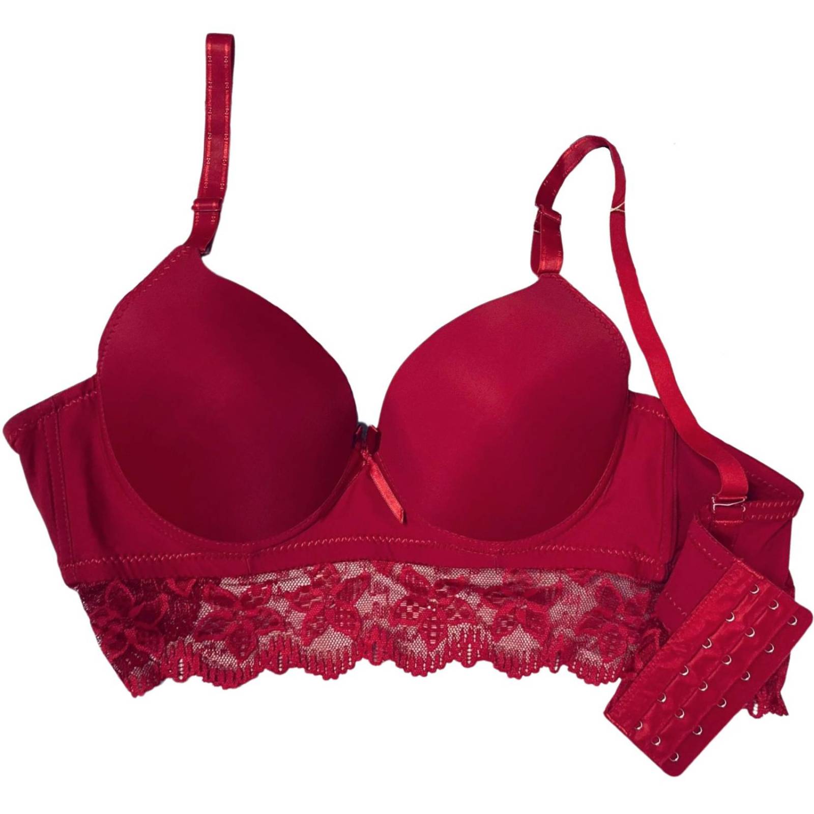 Brasier reforzado 6 ganchos/Tallas Extras, 640 (Rojo) 