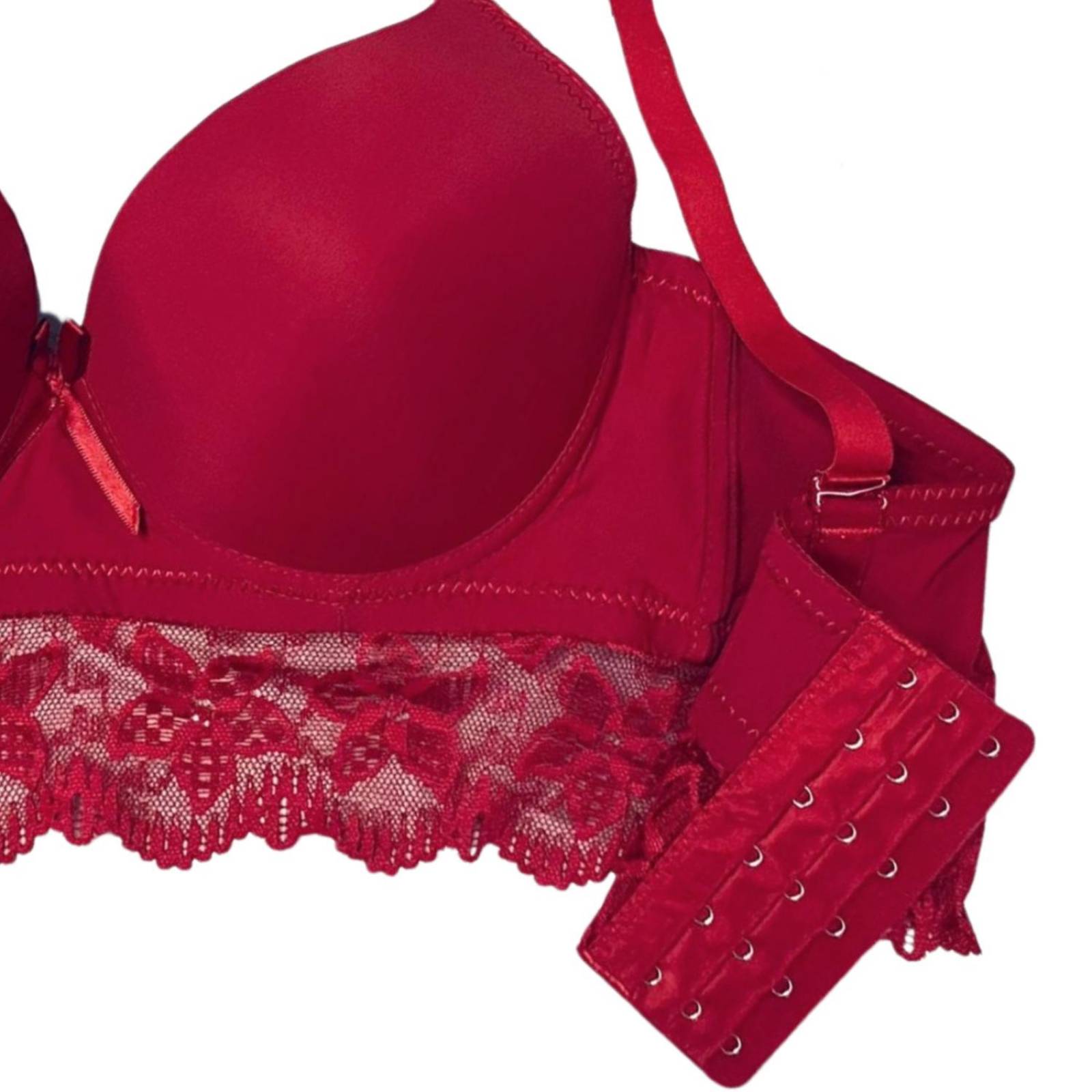 Brasier reforzado 6 ganchos/Tallas Extras, 640 (Rojo) 