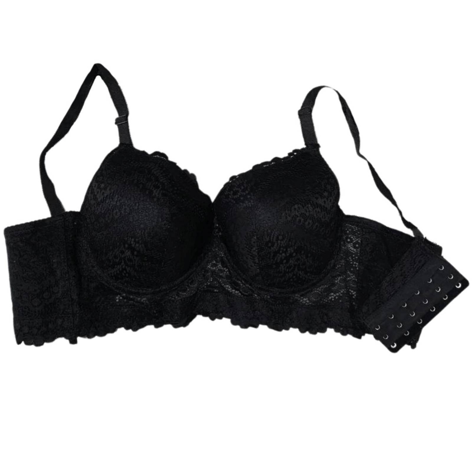 Brasier tipo bustier 6 ganchos/Tallas Extras, 022 (Negro)