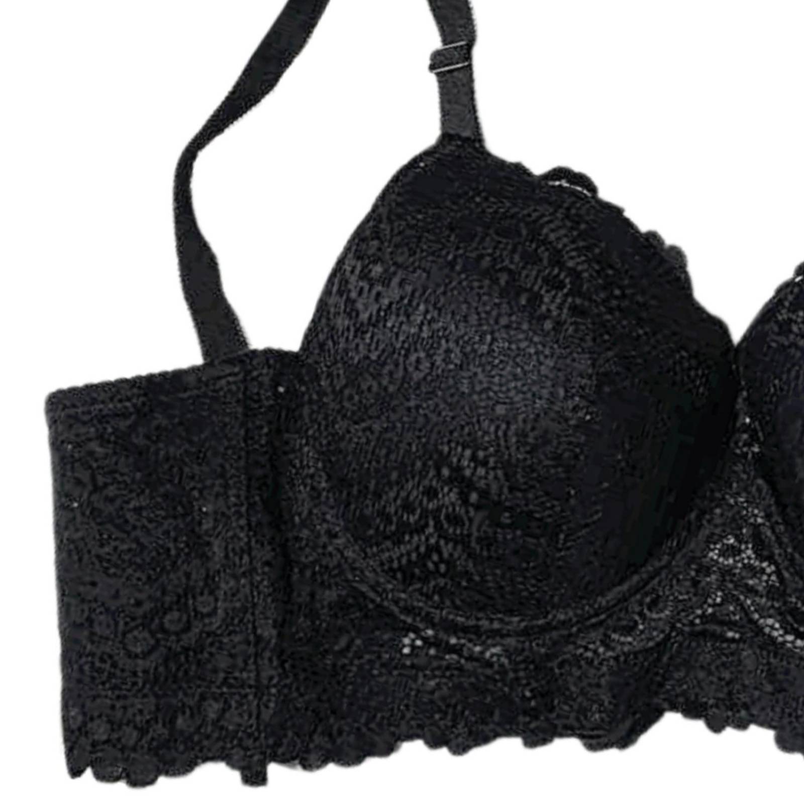 Brasier tipo bustier 6 ganchos/Tallas Extras, 022 (Negro)