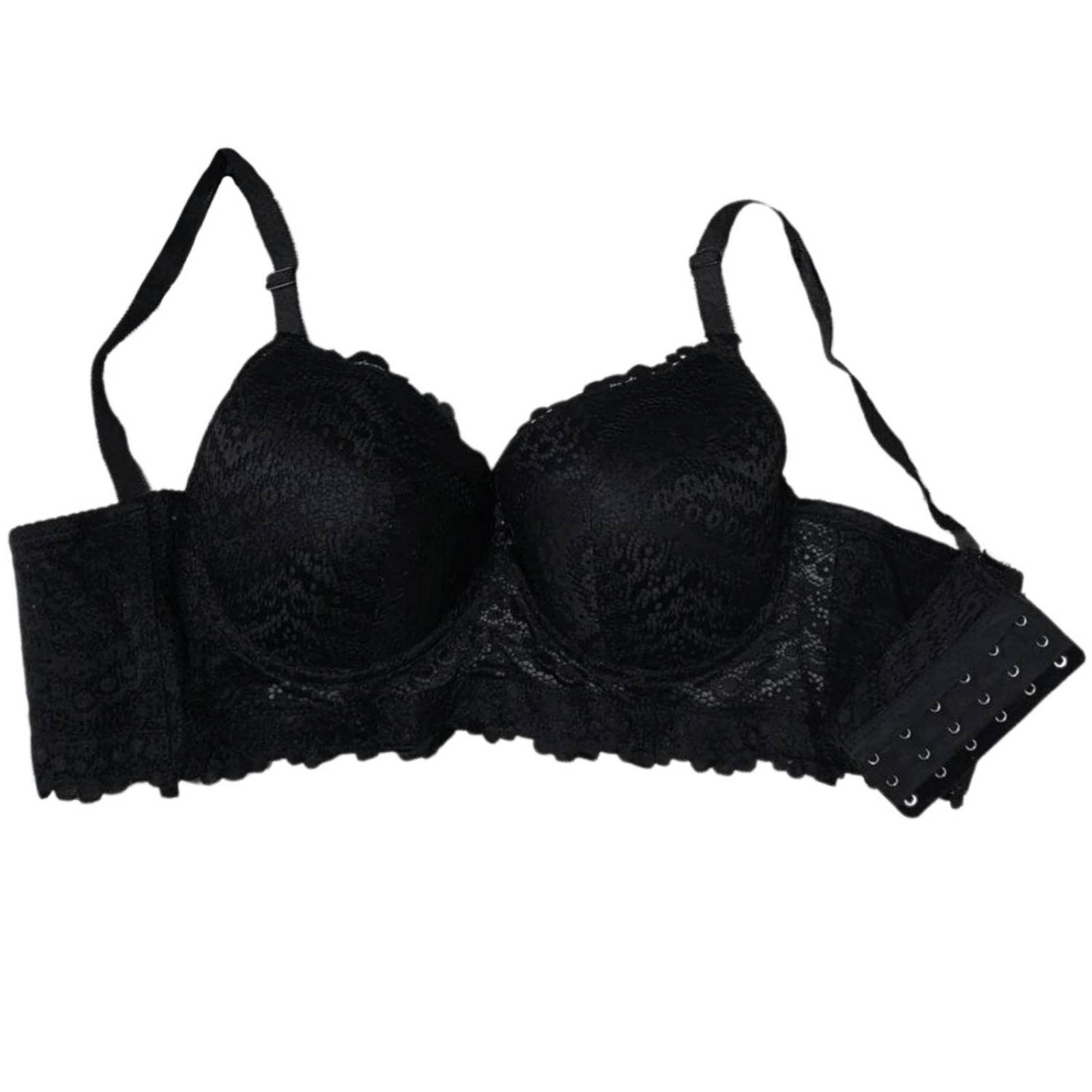 Brasier tipo bustier 6 ganchos/Tallas Extras, 022 (Negro)