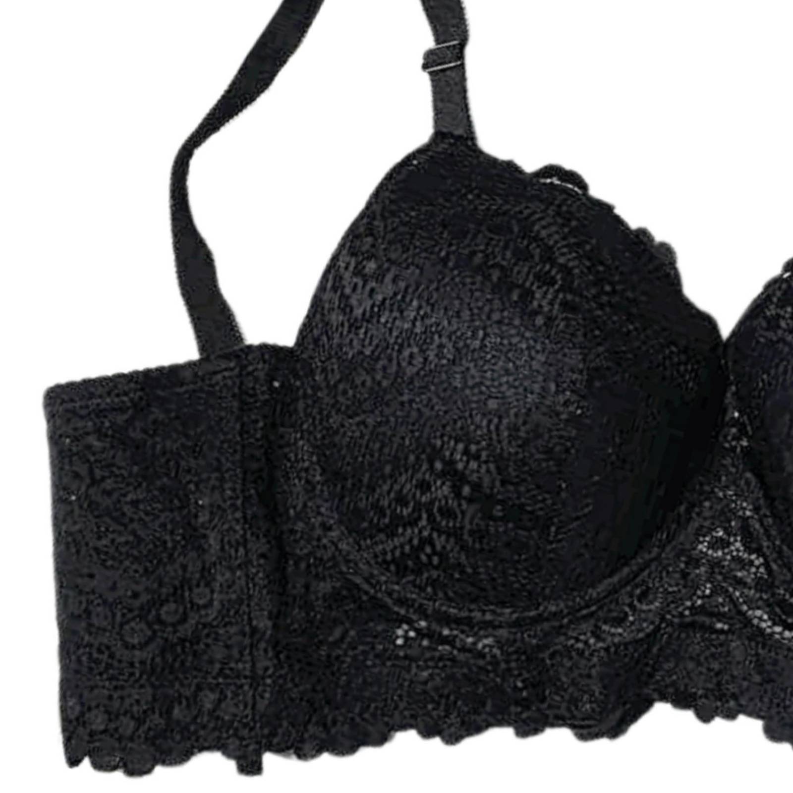 Brasier tipo bustier 6 ganchos/Tallas Extras, 022 (Negro)