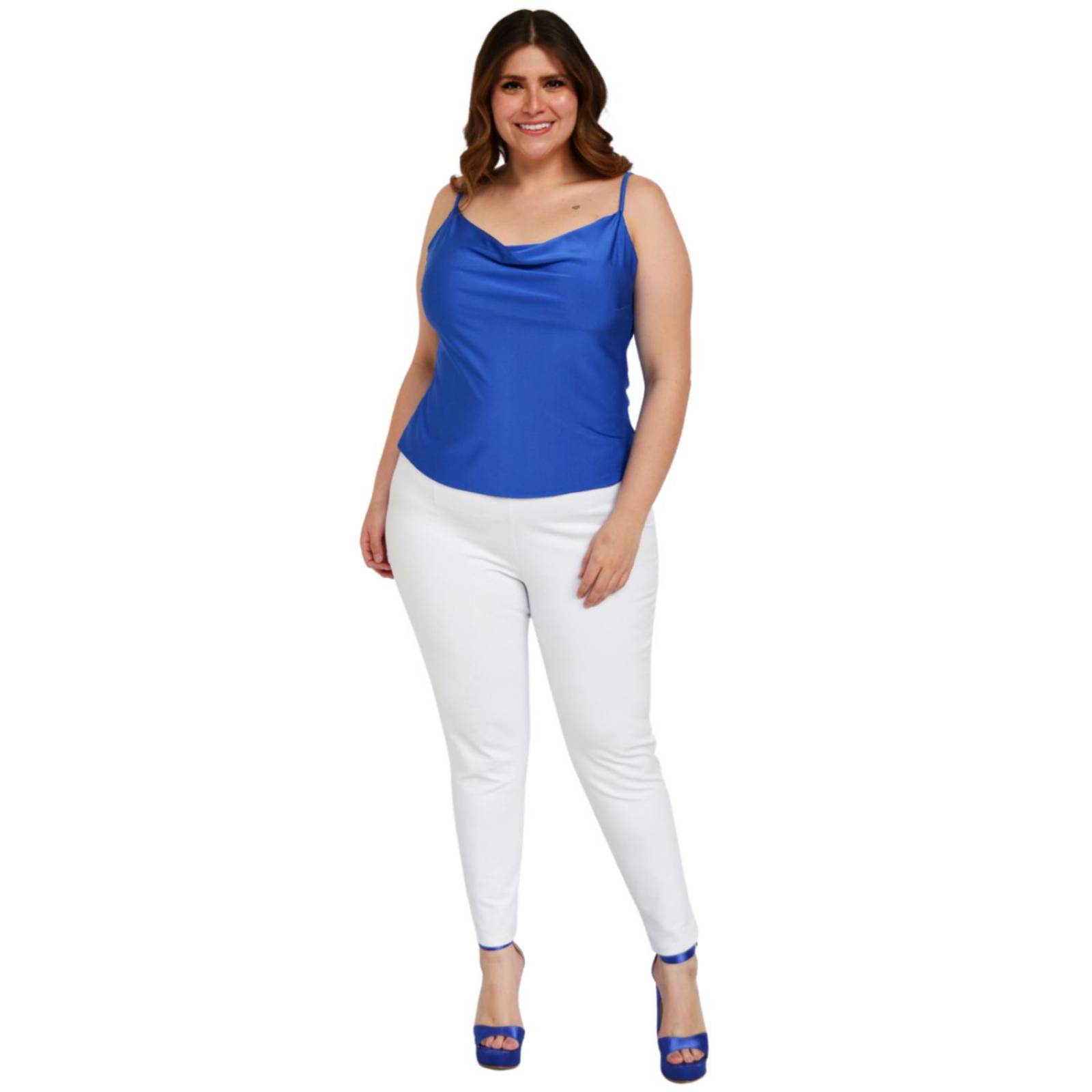 Top de tirantes Roman Fashion/Tallas Extras, 0424 (Azul rey) 