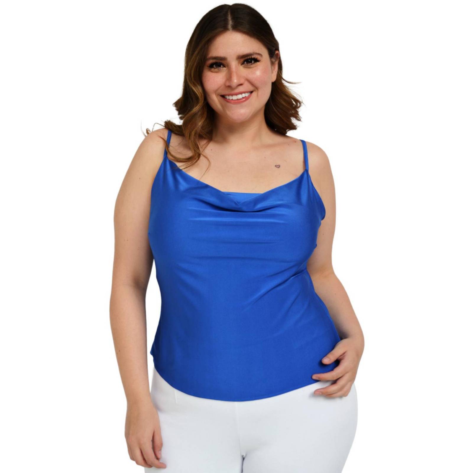 Top de tirantes Roman Fashion/Tallas Extras, 0424 (Azul rey) 