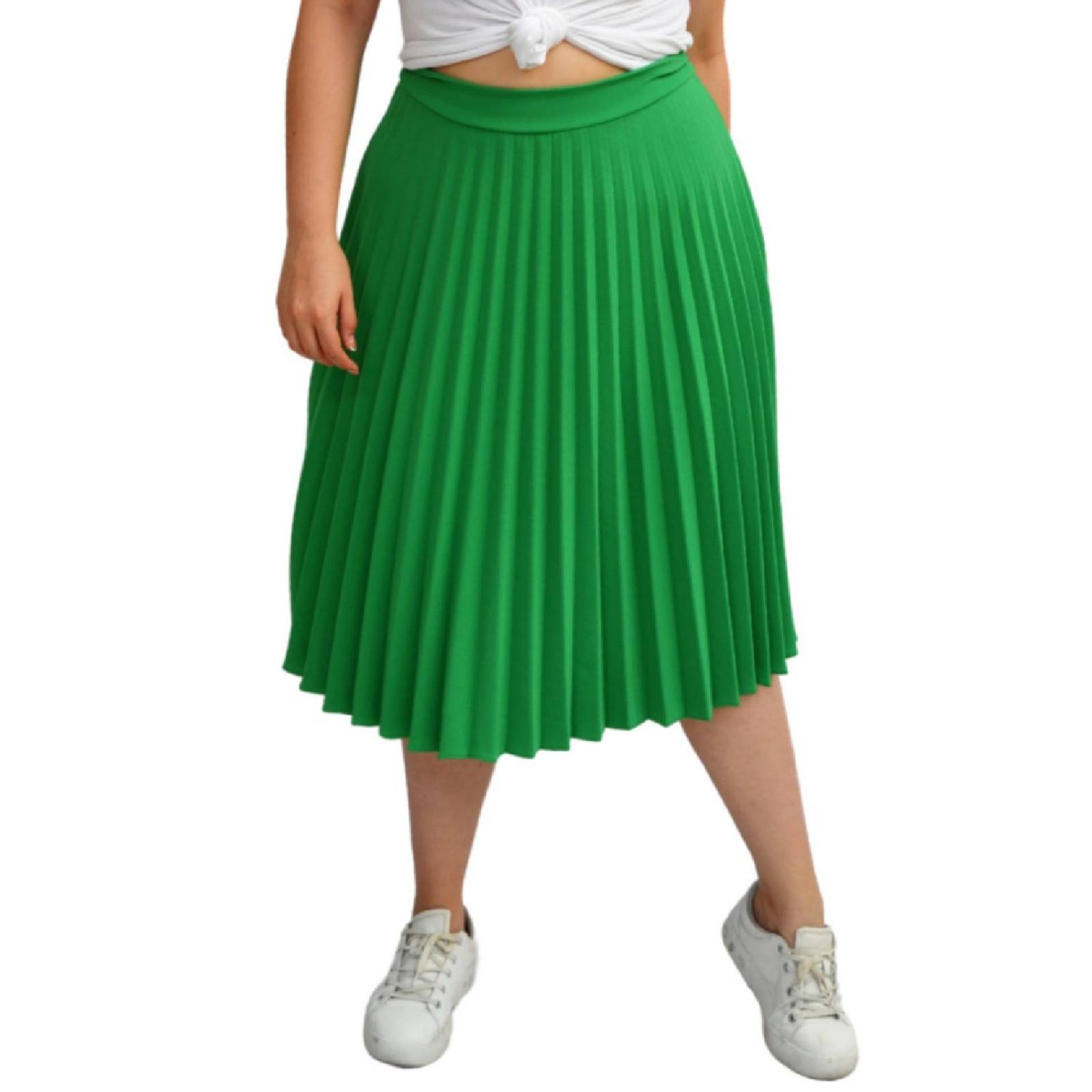 Falda plisada Roman Fashion/Tallas Extras, 715 (Verde) 