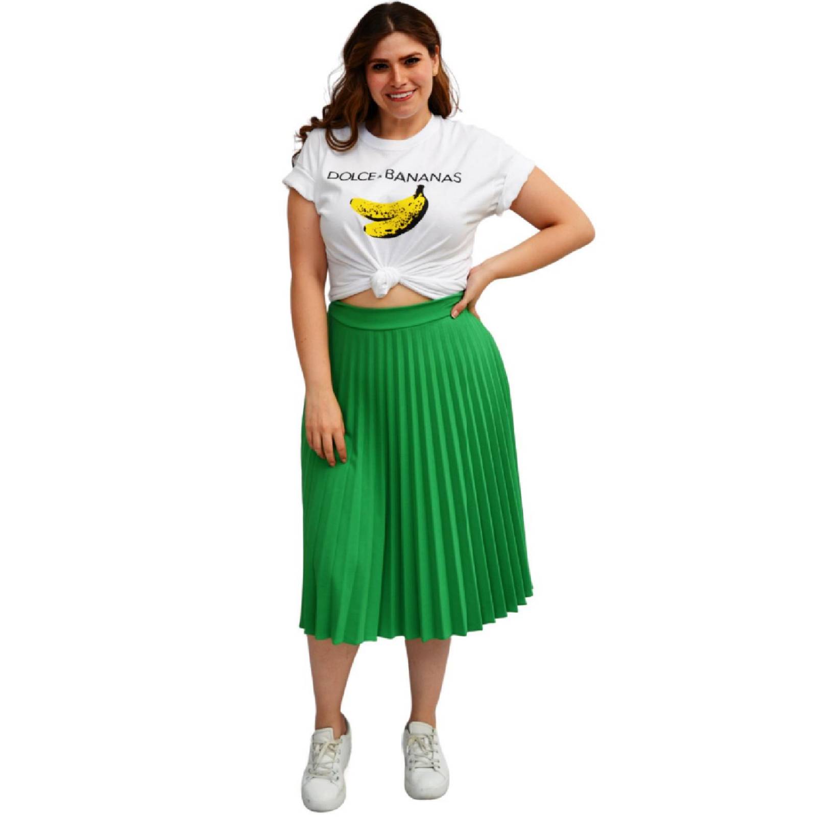 Falda plisada Roman Fashion/Tallas Extras, 715 (Verde) 