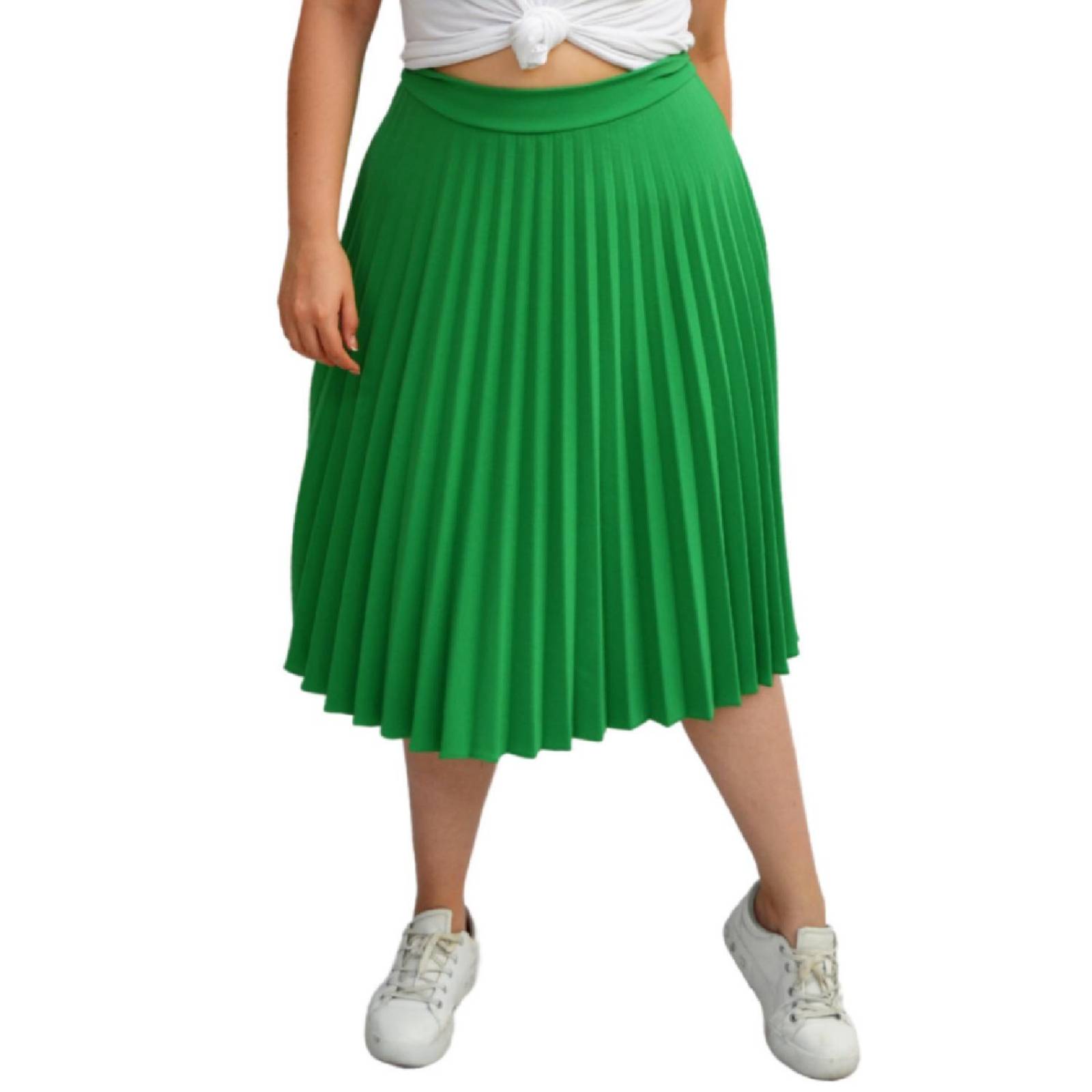 Falda plisada Roman Fashion/Tallas Extras, 715 (Verde) 