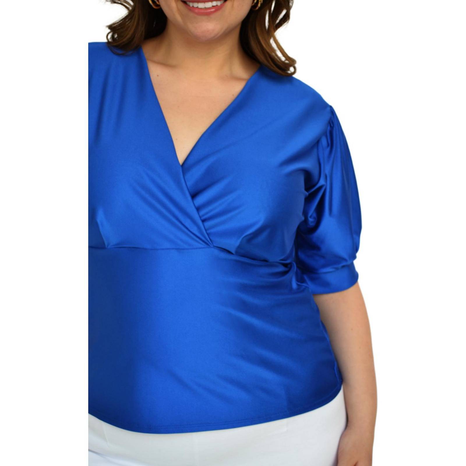 Blusa escote V Roman Fashion/Tallas Extras, 1772 (Rey)