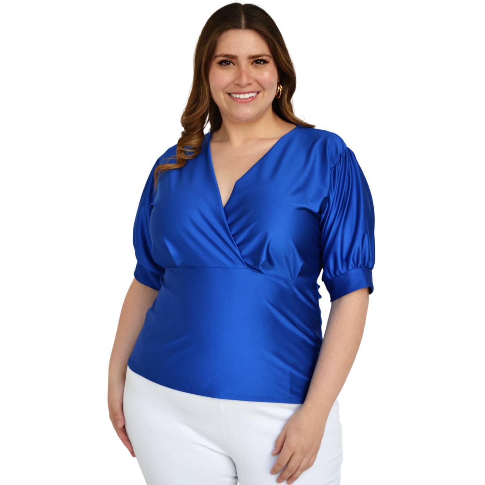 Blusa escote V Roman Fashion/Tallas Extras, 1772 (Rey)