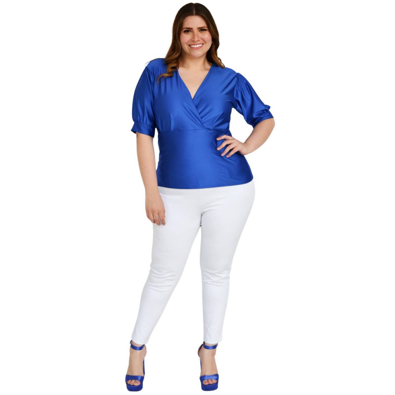 Blusa escote V Roman Fashion/Tallas Extras, 1772 (Rey)