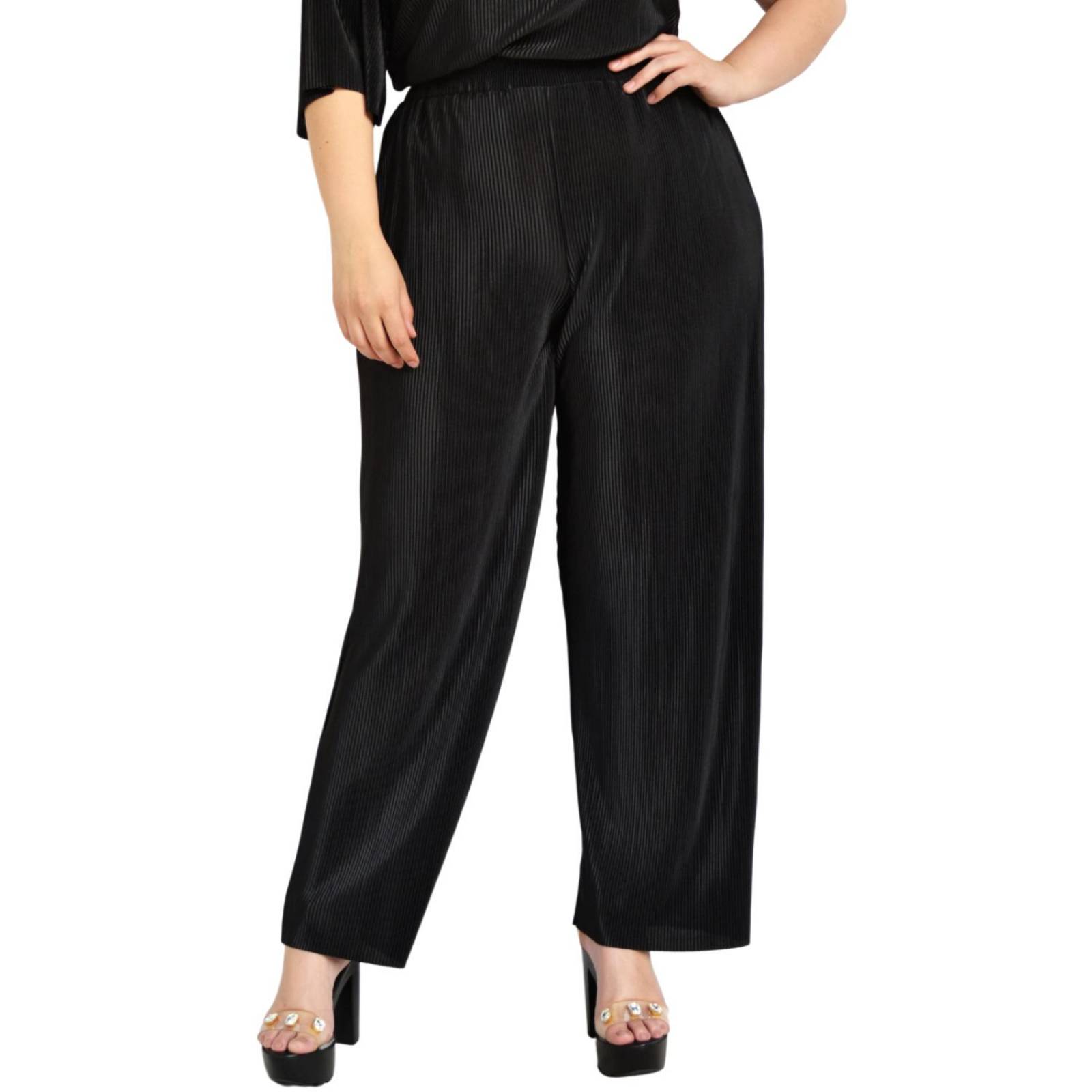 Conjunto plisado Roman Fashion/Tallas Extras, 0624 (Negro) 