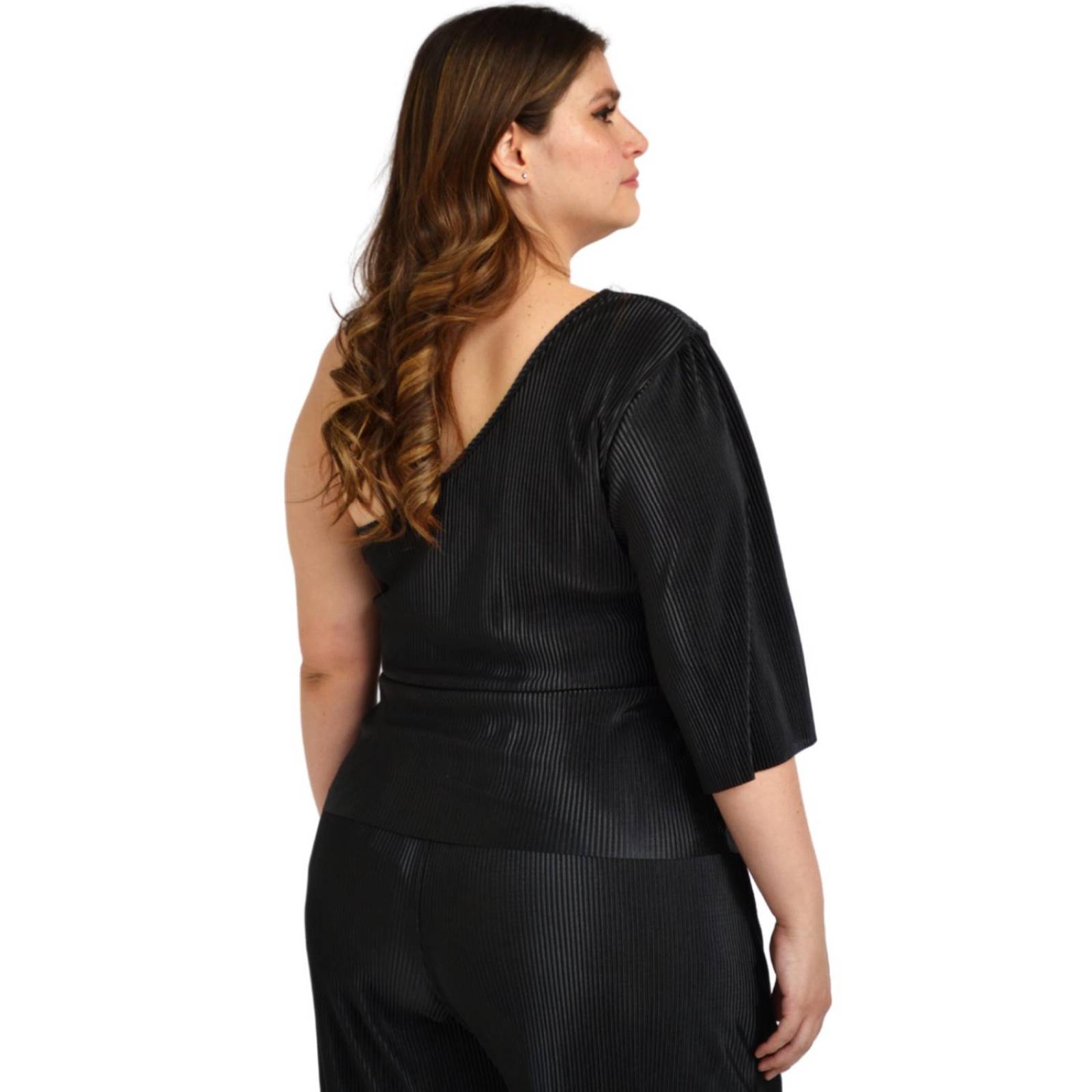 Conjunto plisado Roman Fashion/Tallas Extras, 0624 (Negro) 