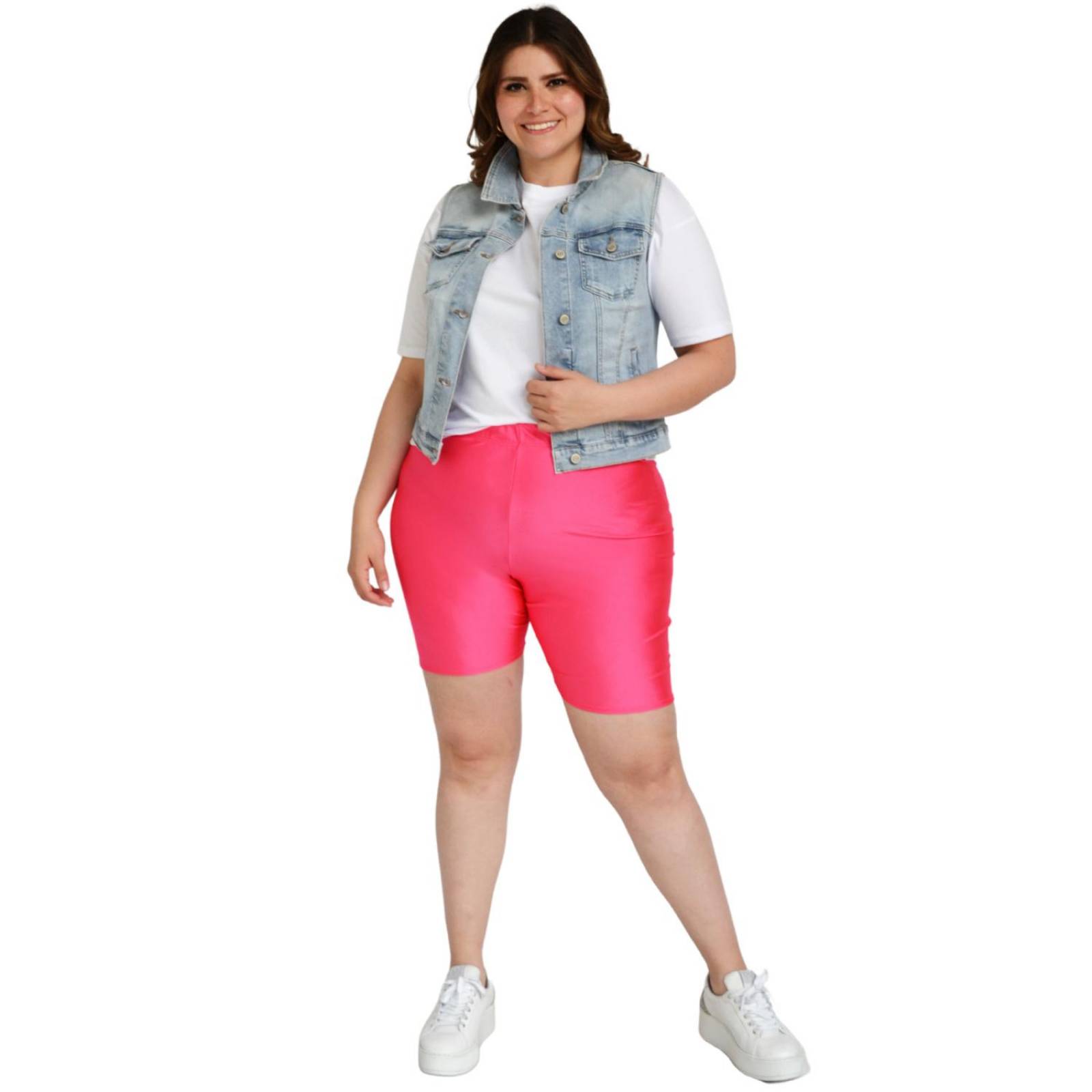 Short tipo Biker Roman Fashion/ Tallas extras, 7047 (Fiusha) 