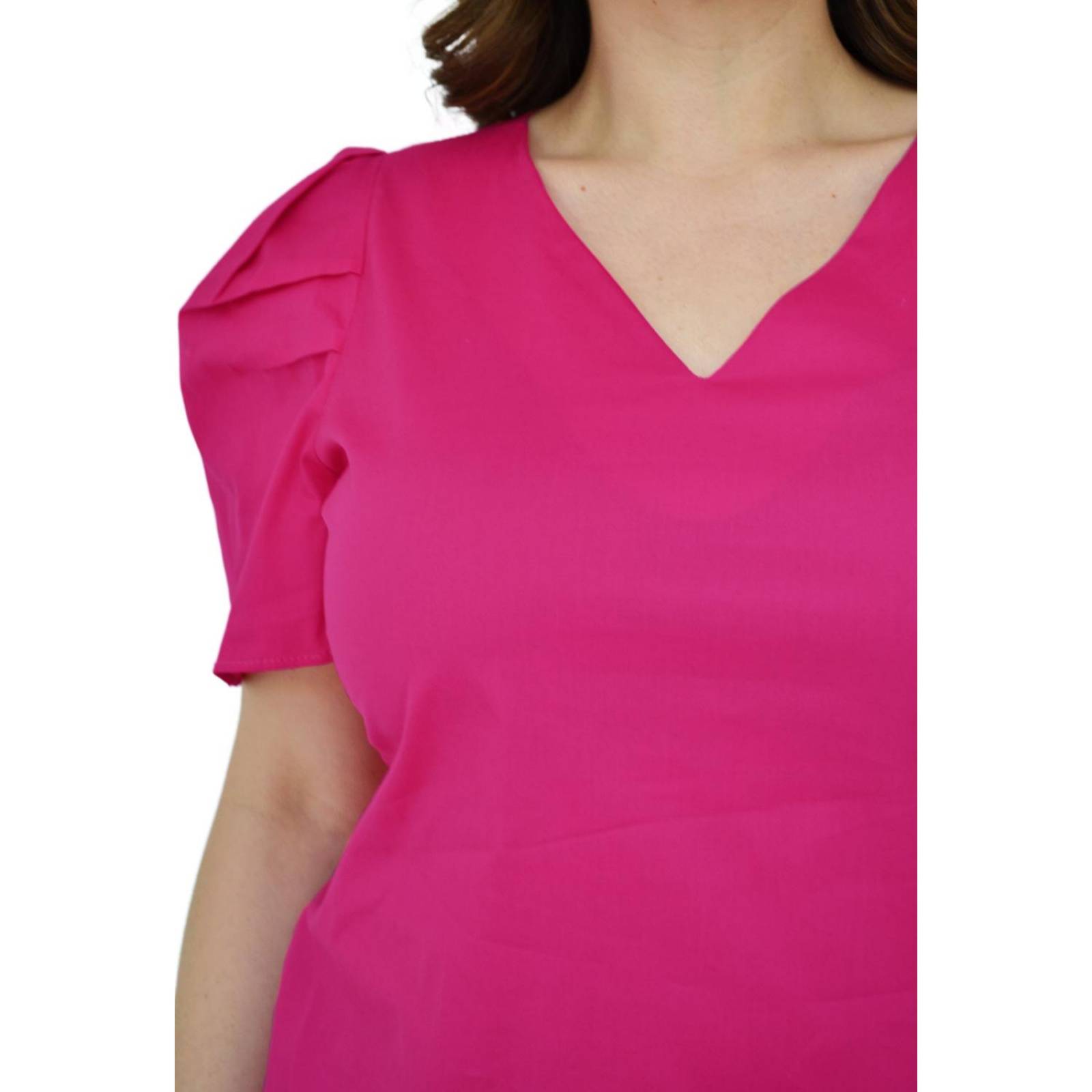 Blusa de popelina Roman Fashion /Tallas Extras, 2127 (fiusha) 