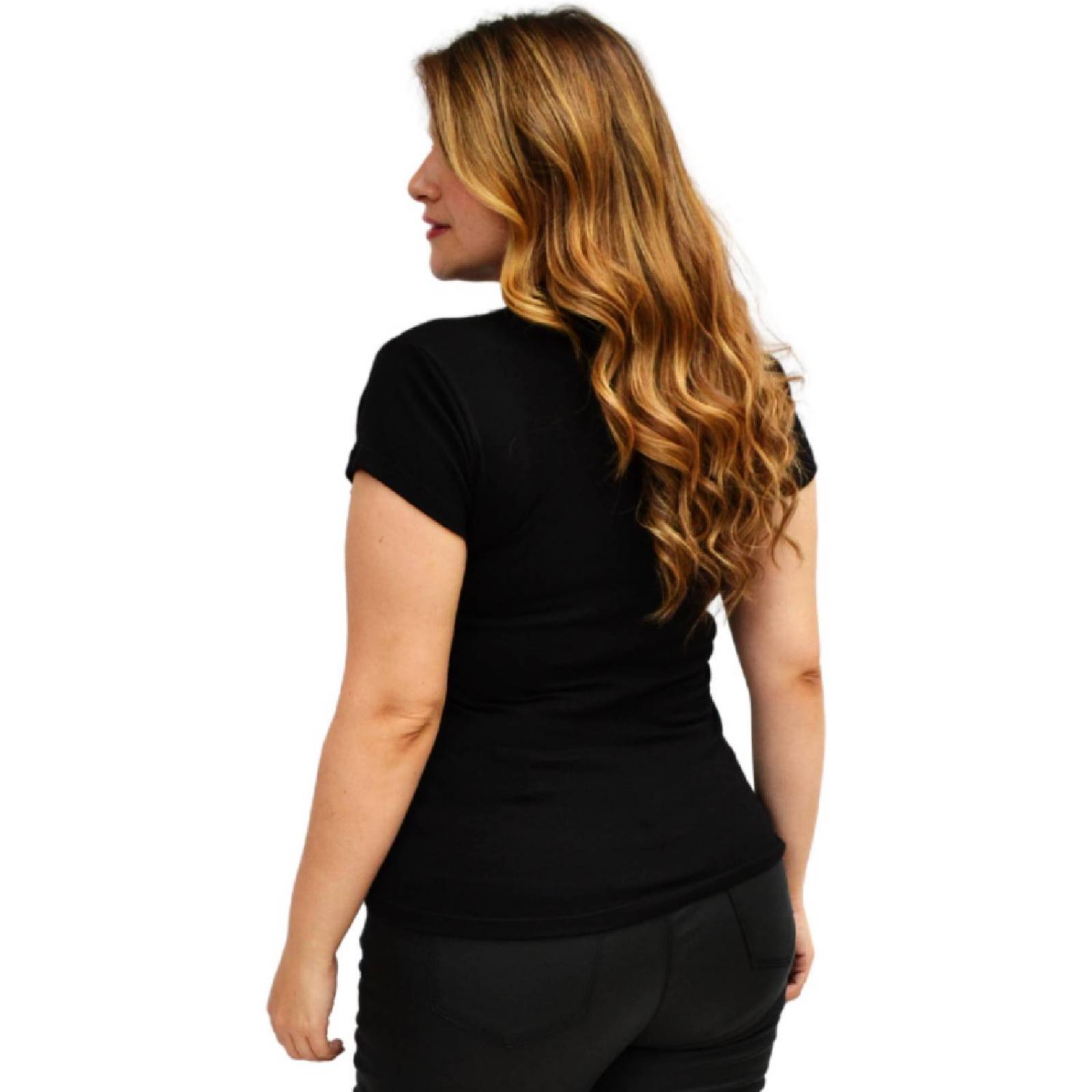 Playera Roman Fashion/Tallas Extras 9001-22 Mon Cherie (Negro) 