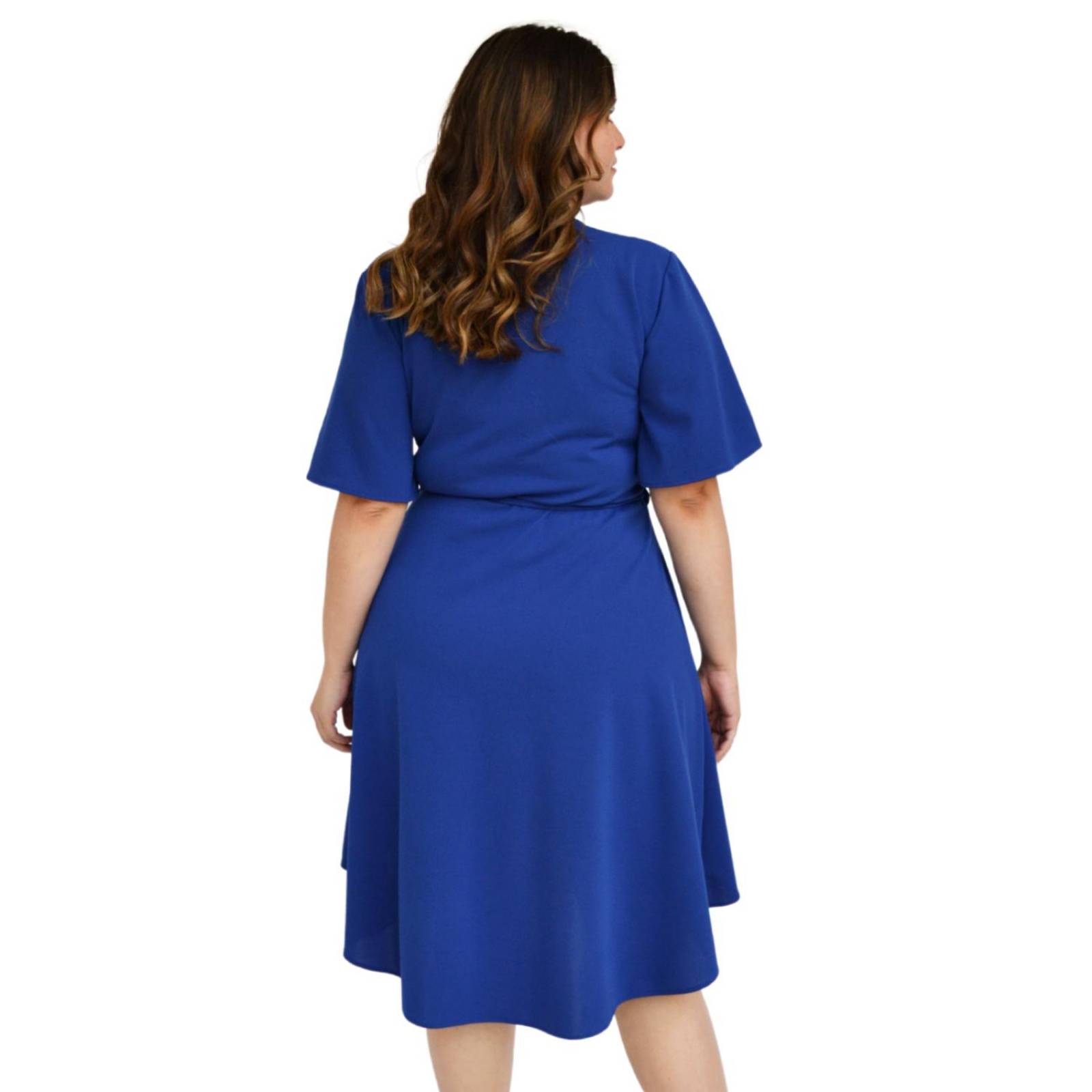 Vestido envolvente Roman Fashion /Tallas Extras, 4211 (Azul rey)