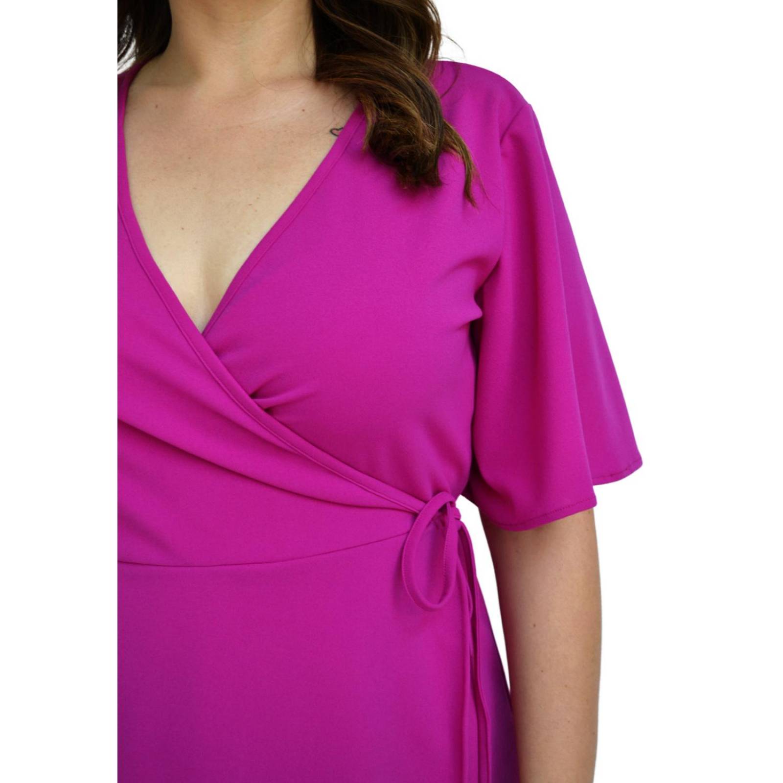 Vestido envolvente Roman Fashion /Tallas Extras, 4211 (Magenta)