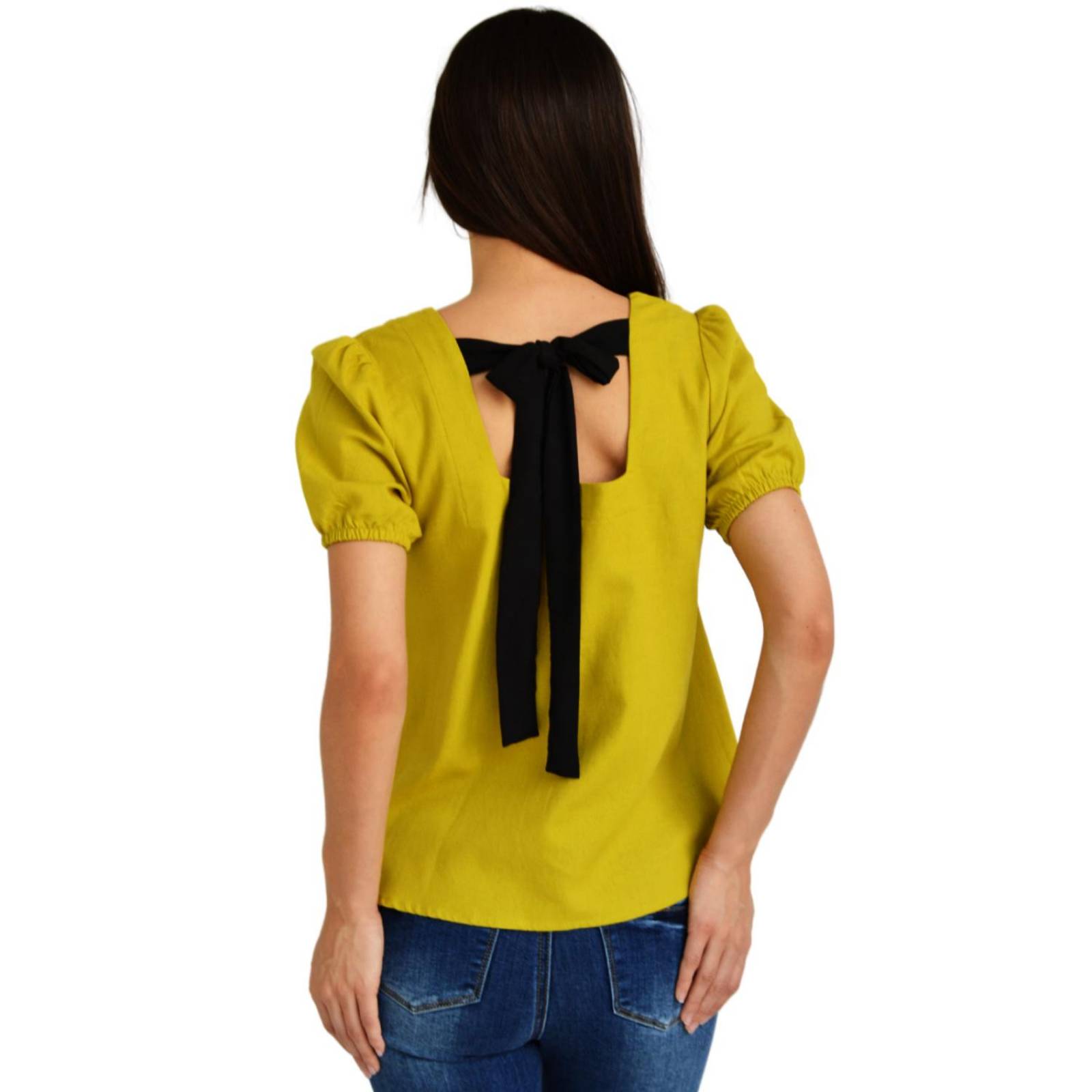 Blusa juvenil escote cuadrado Roman Fashion 617 (Mostaza) 