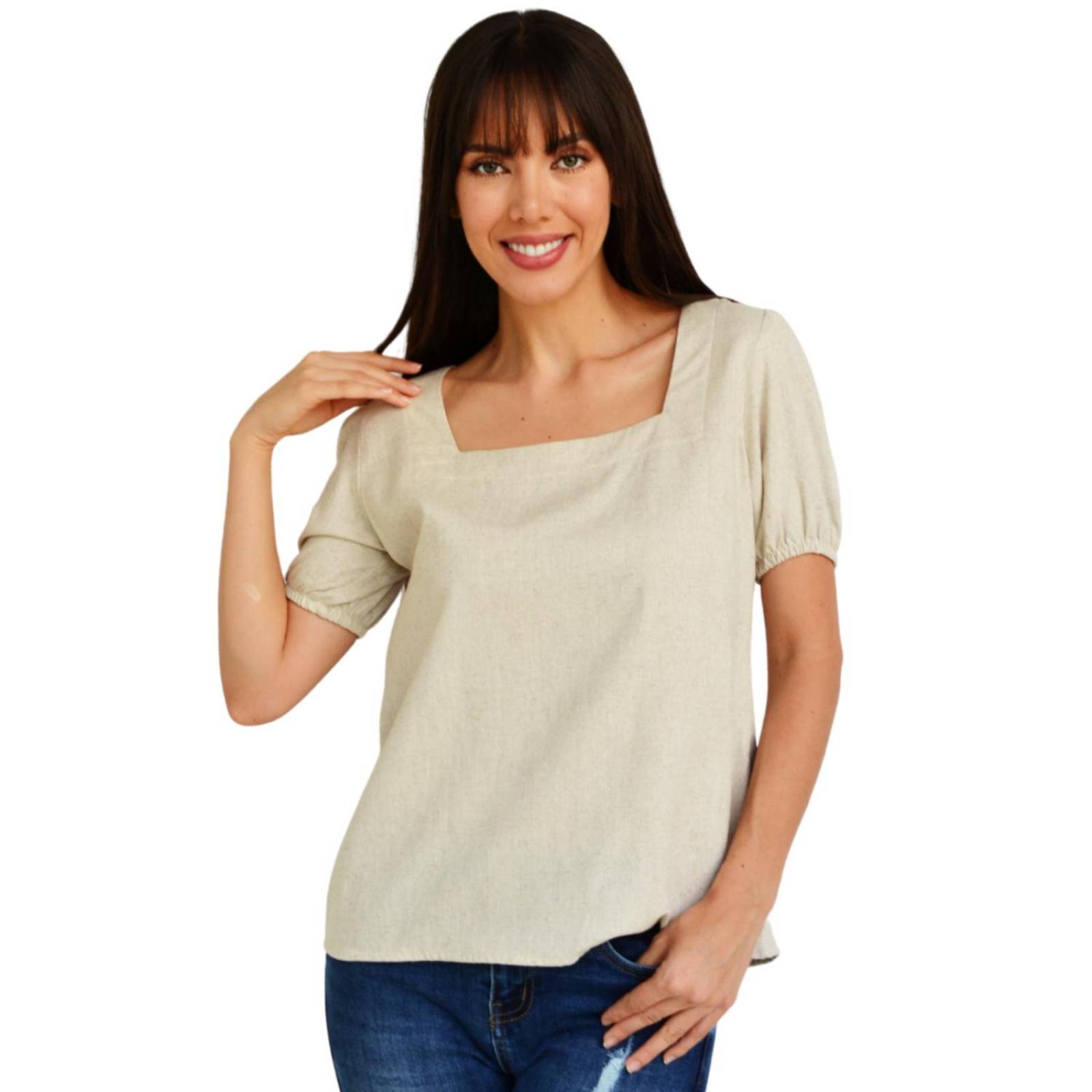 Blusa juvenil escote cuadrado Roman Fashion 617 (Arena) 