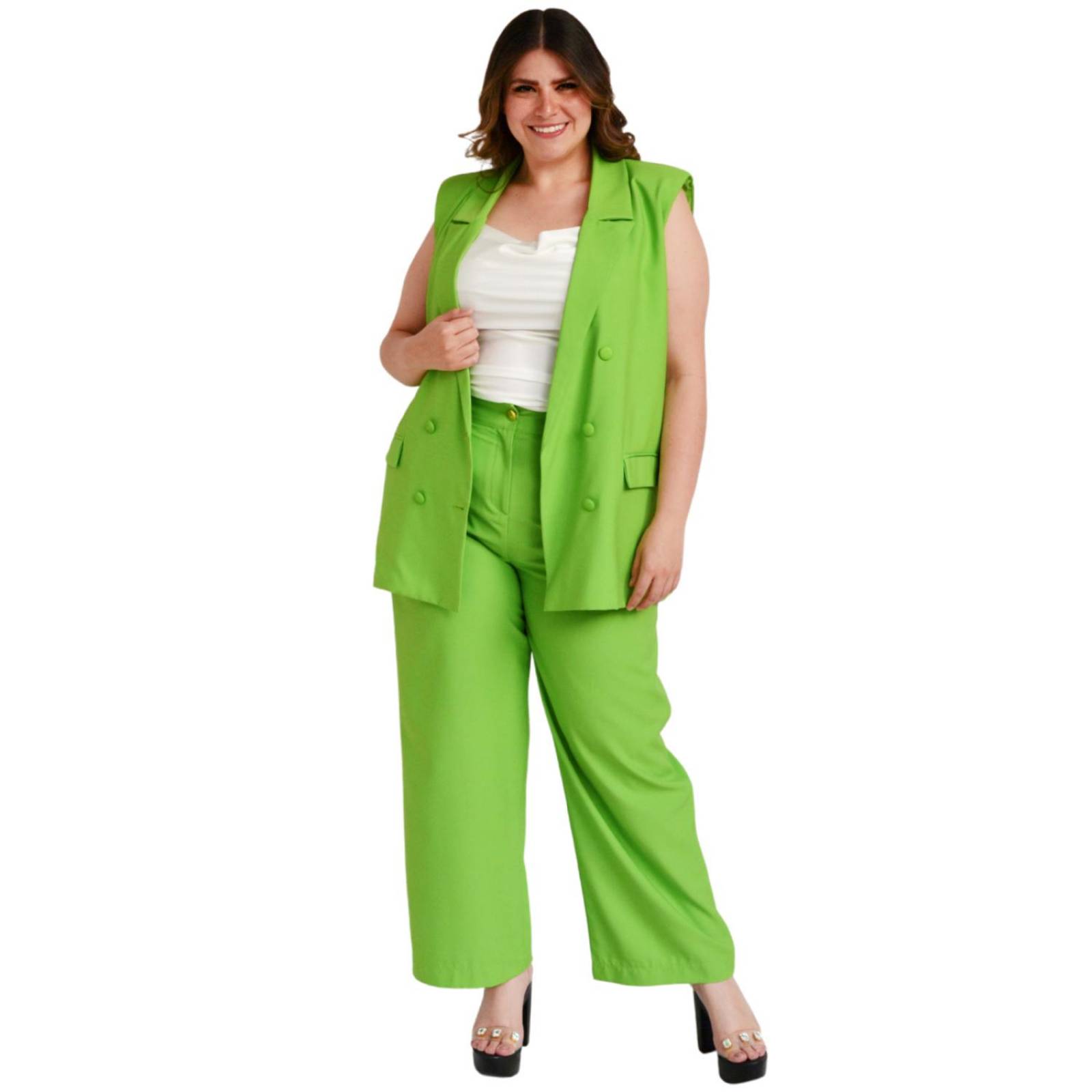 Conjunto de pants Roman Fashion 3 piezas en talla extra para mujer