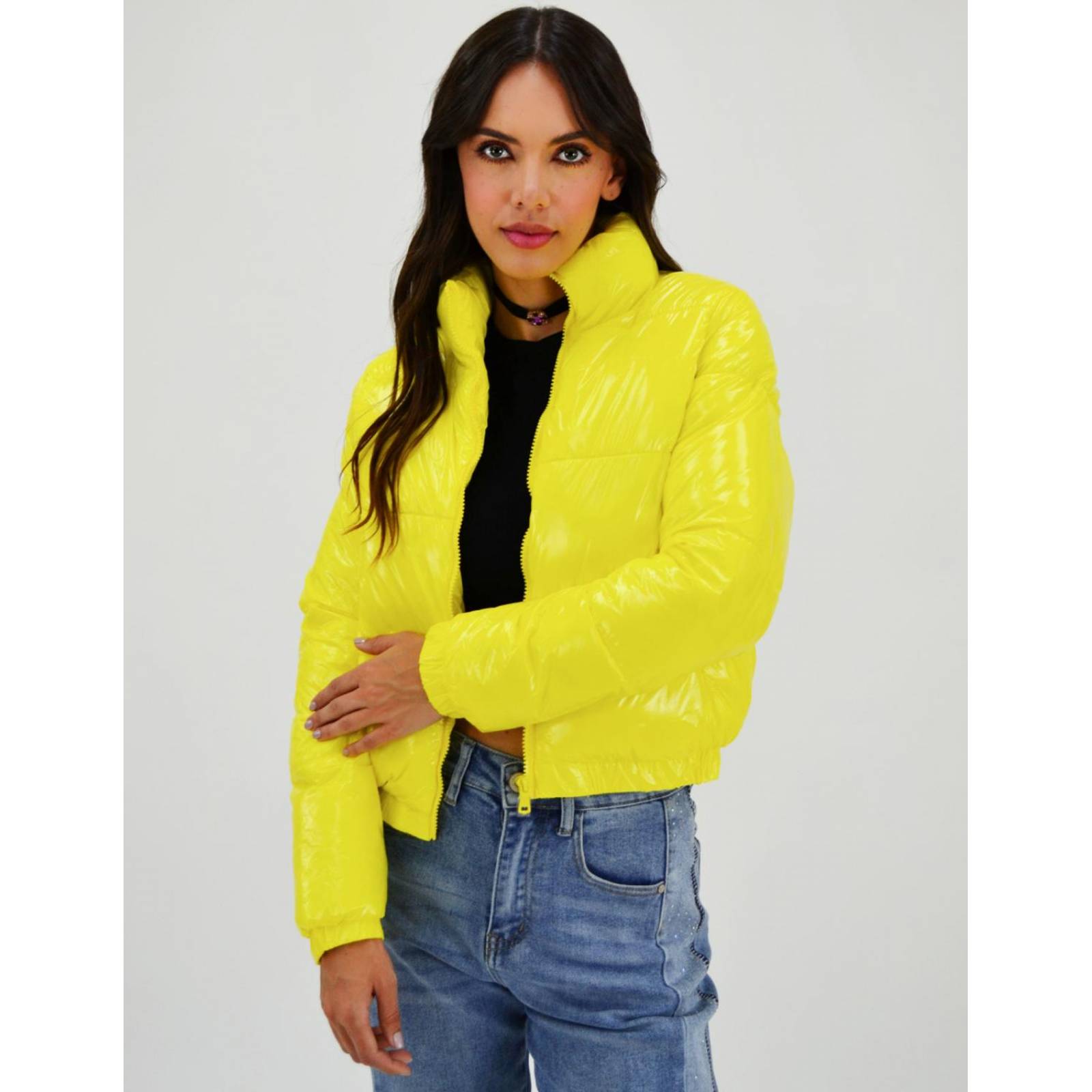 Chamarra acolchada efecto piel Roman Fashion /Juvenil, 7023 (Amarillo) 