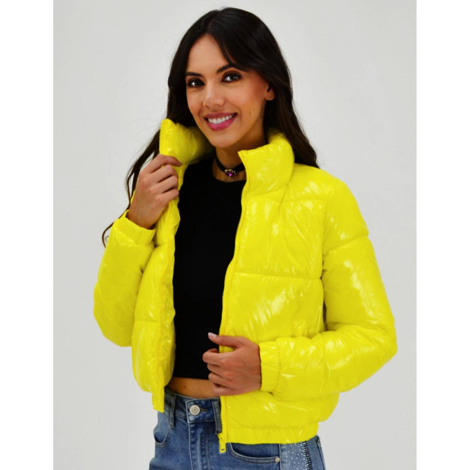 Chamarra acolchada efecto piel Roman Fashion /Juvenil, 7023 (Amarillo) 