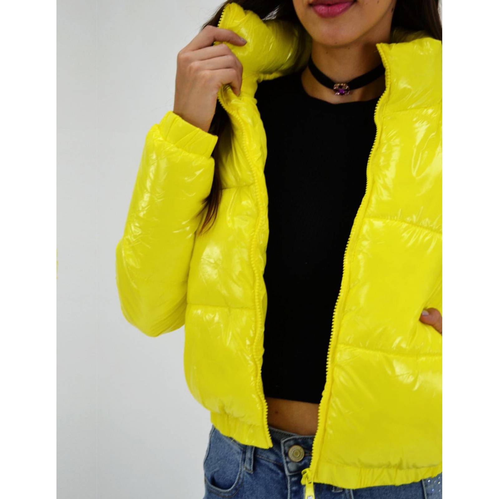 Chamarra acolchada efecto piel Roman Fashion /Juvenil, 7023 (Amarillo) 