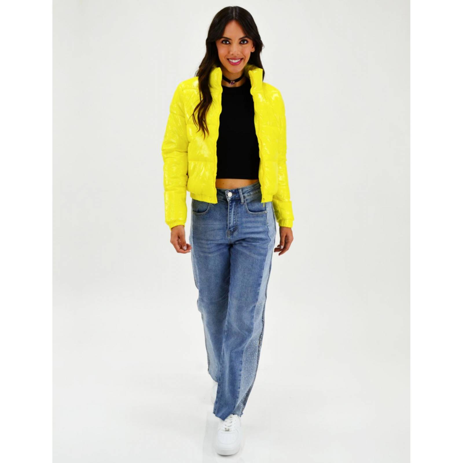 Chamarra acolchada efecto piel Roman Fashion /Juvenil, 7023 (Amarillo) 