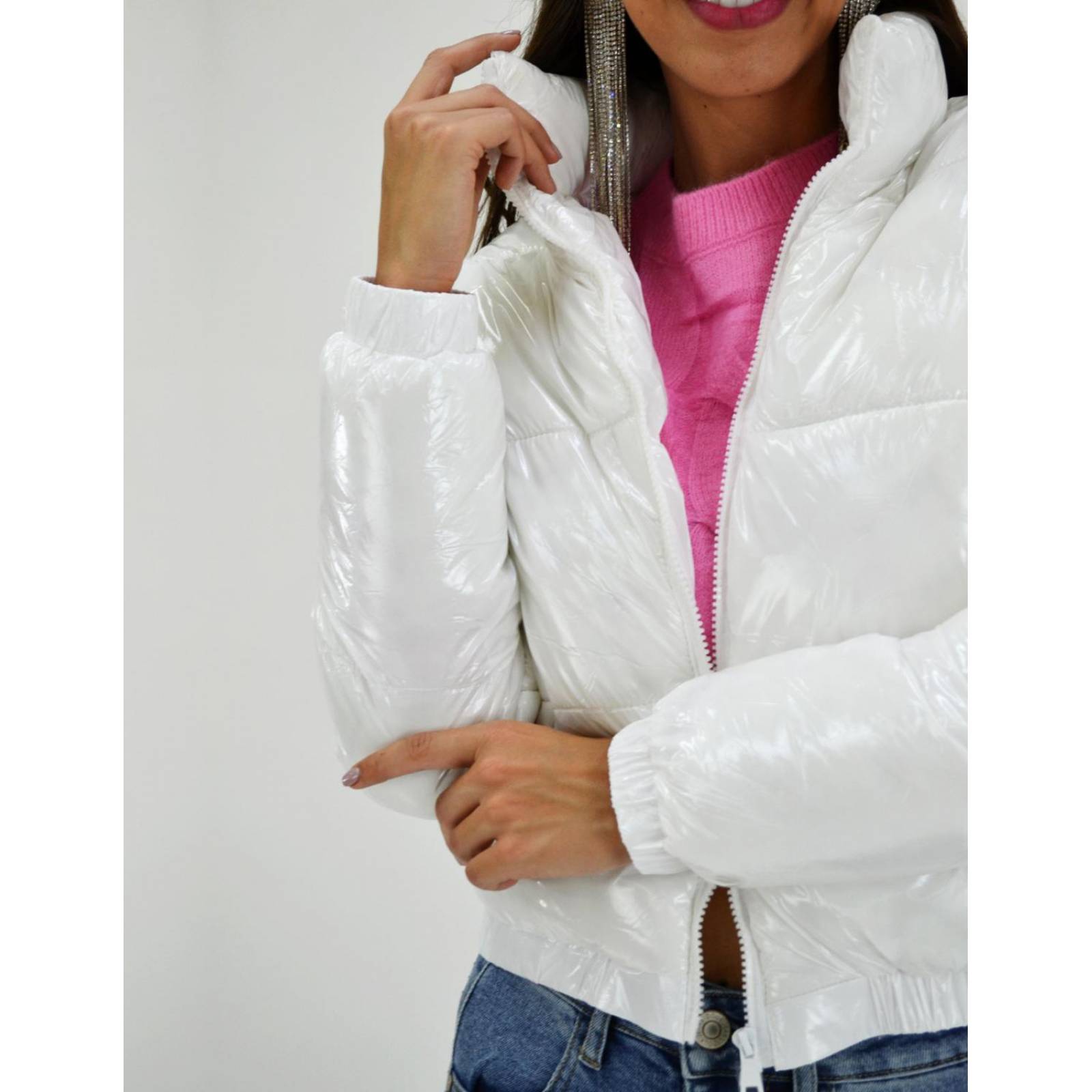 Chamarra acolchada efecto piel Roman Fashion /Juvenil, 7023 (Blanco) 