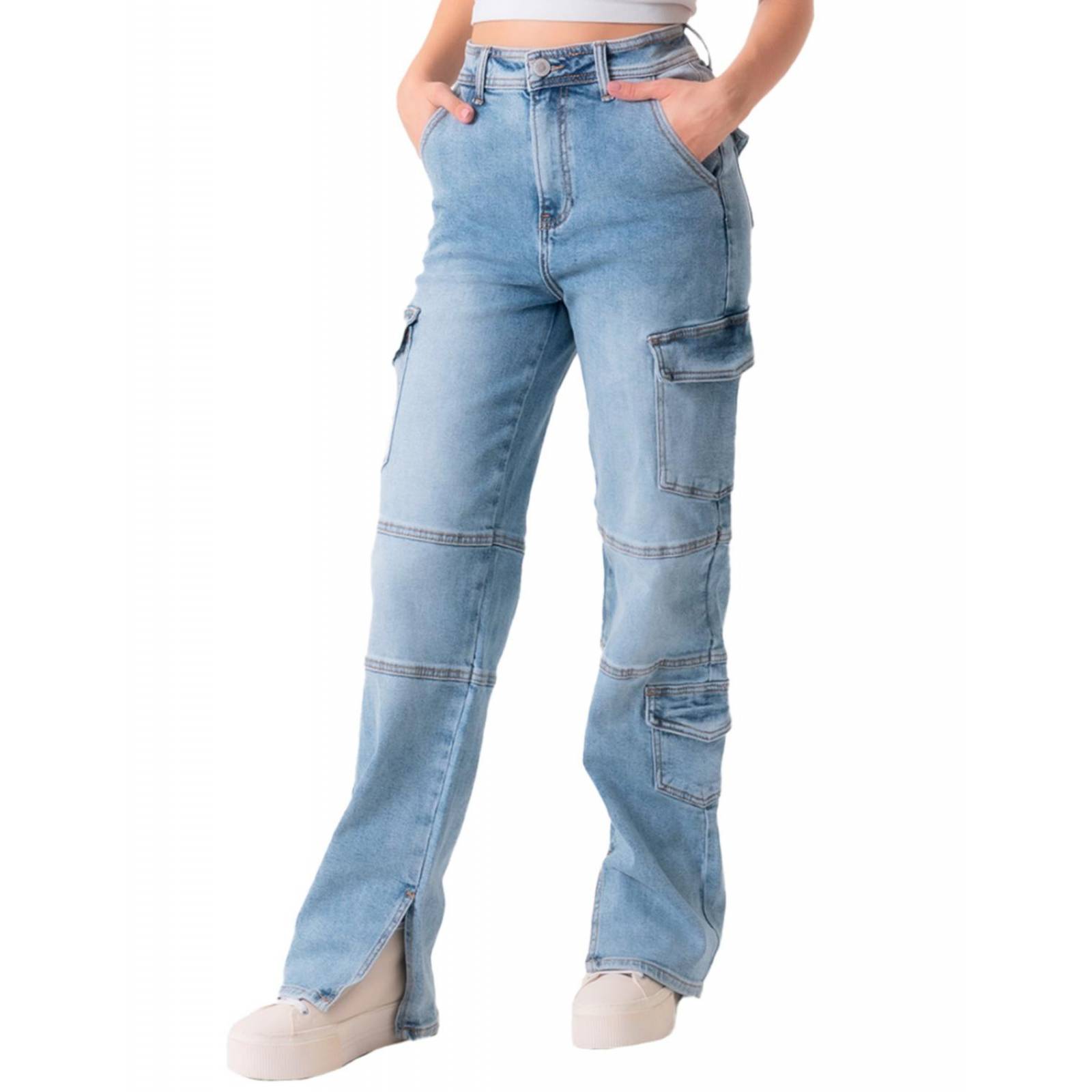 Jeans cargo Wide Leg Balam /Juvenil, 6404 (Medio) 