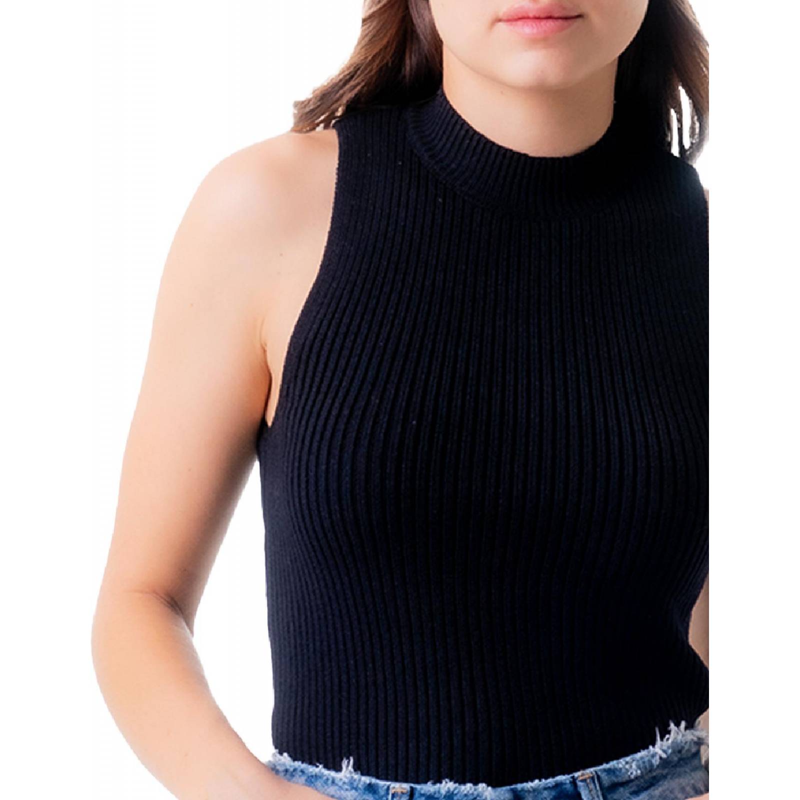 Blusa básica cuello alto Balam /Juvenil, 0087 (Negro)