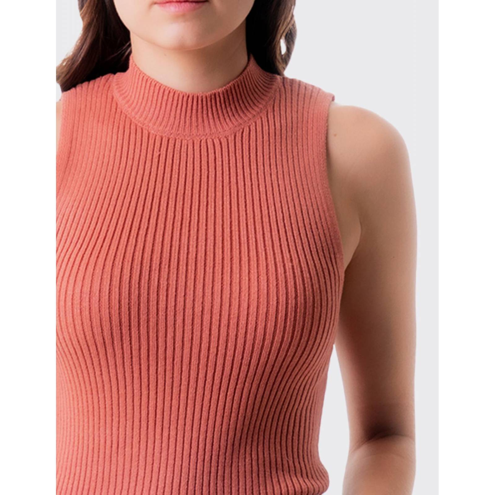 Blusa básica cuello alto Balam /Juvenil, 0087 (Coral) 