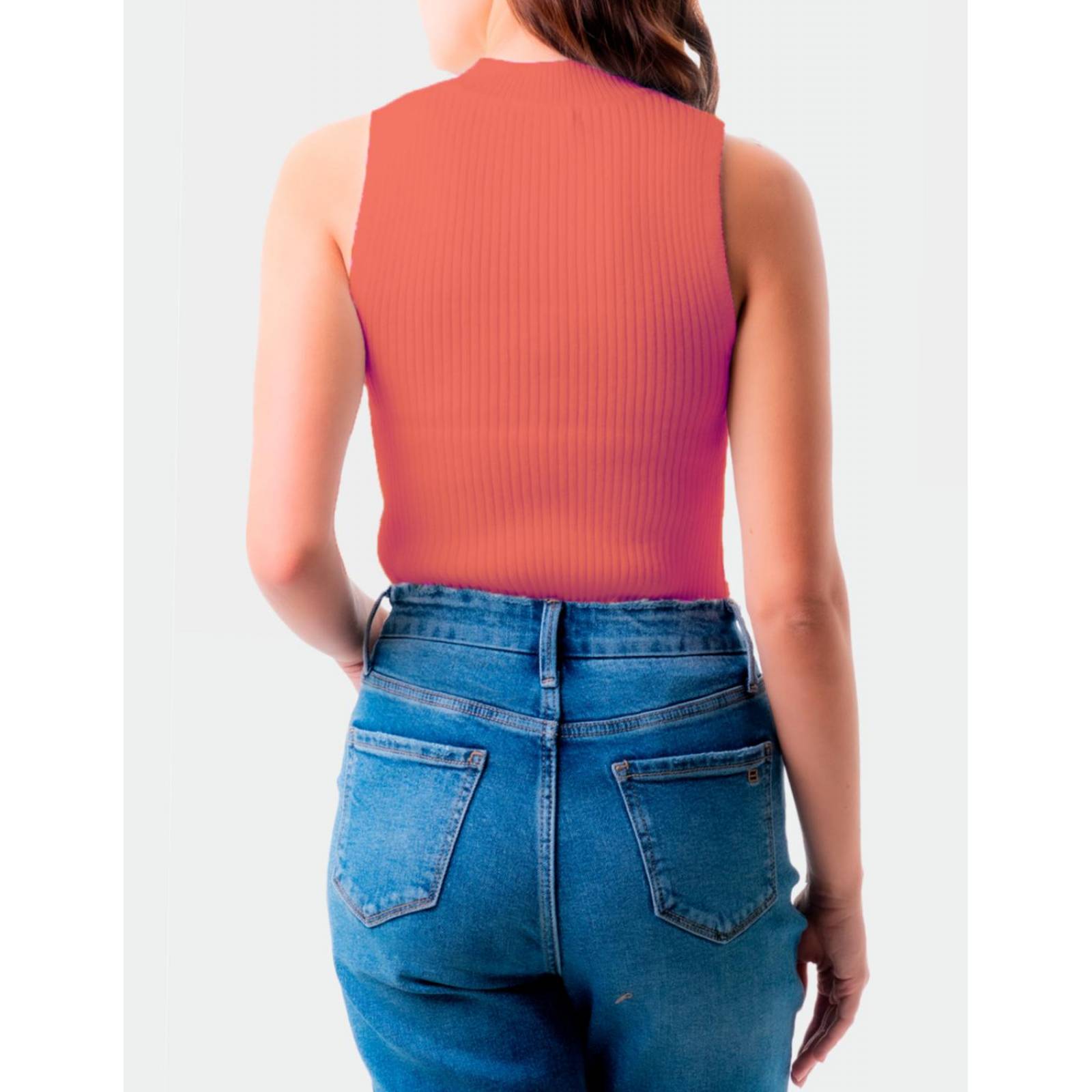 Blusa básica cuello alto Balam /Juvenil, 0087 (Coral) 