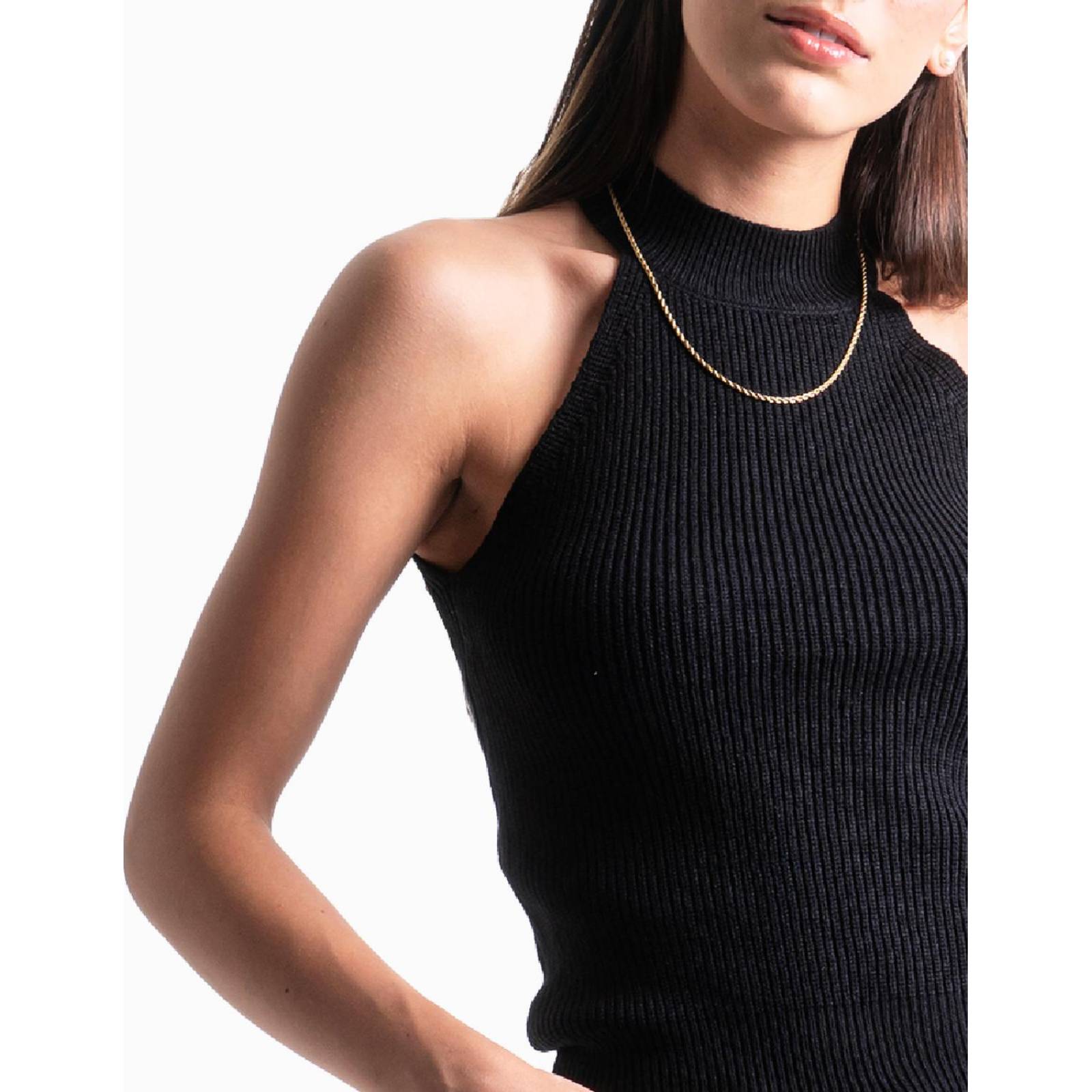 Blusa básica cuello halter Balam, 0088 (Negro) 